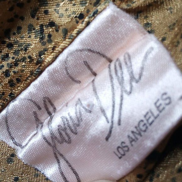 Vintage Vintage Abstract Strokes Gold Polyester Disco Shirt Size US L / EU 52-54 / 3 - 4 Thumbnail
