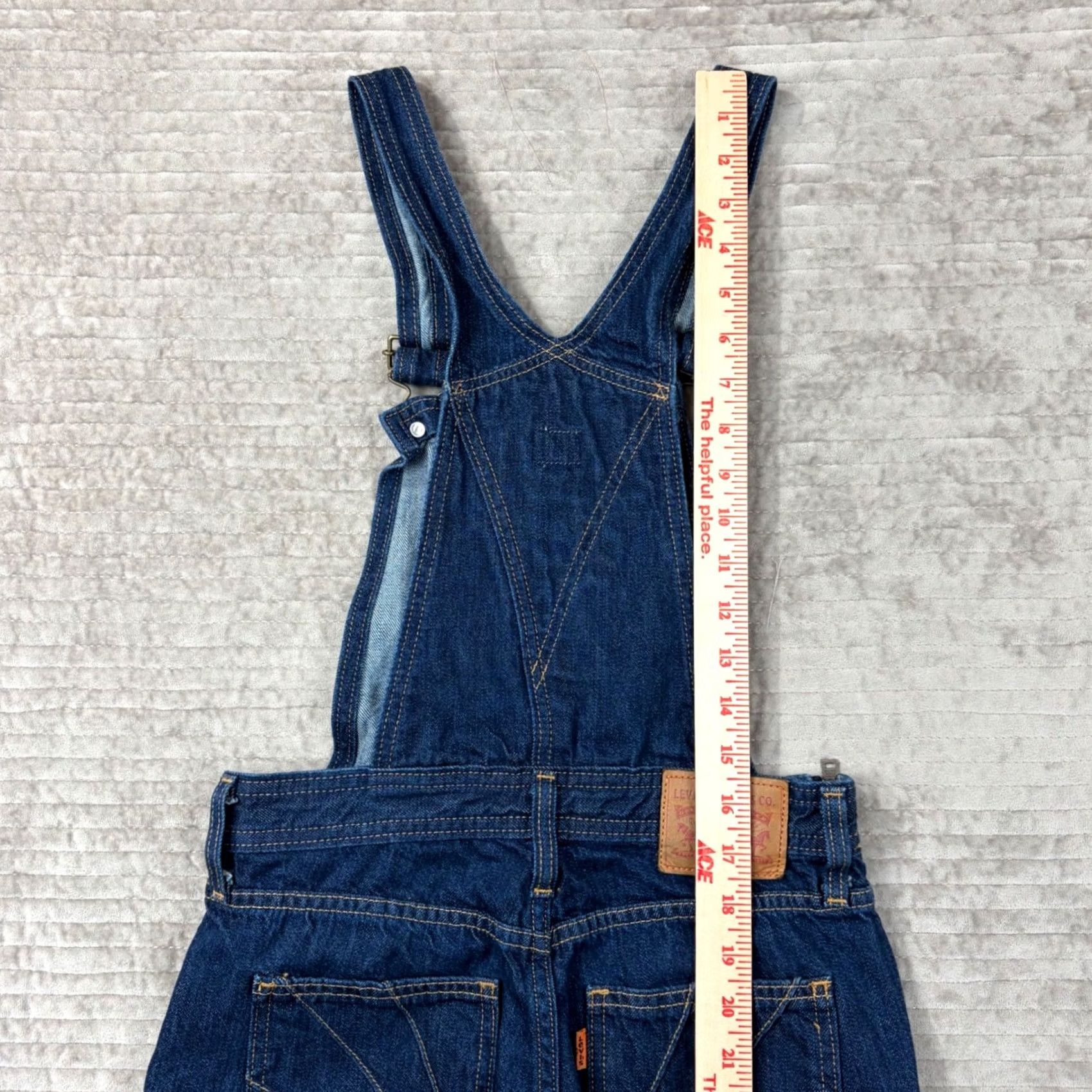 Levi's Levi'S Denim Overalls Dark Wash Side Zip Raw Hem Womens 25 EU Size Size 24" / US 00 / IT 34 - 7 Thumbnail