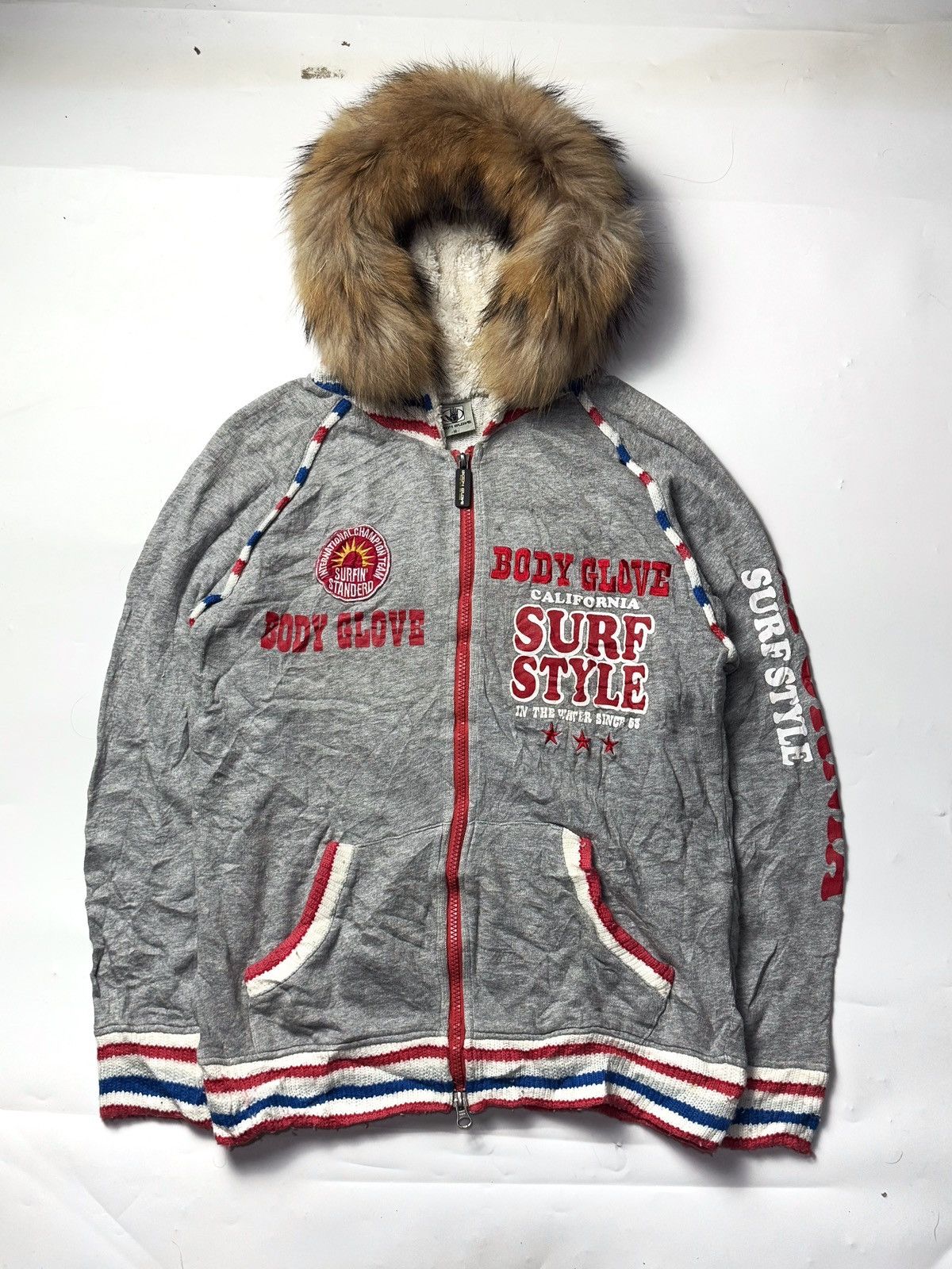 Japanese Brand Fur Hoodie Poem Body Glove Size US M / EU 48-50 / 2 - 2 Thumbnail