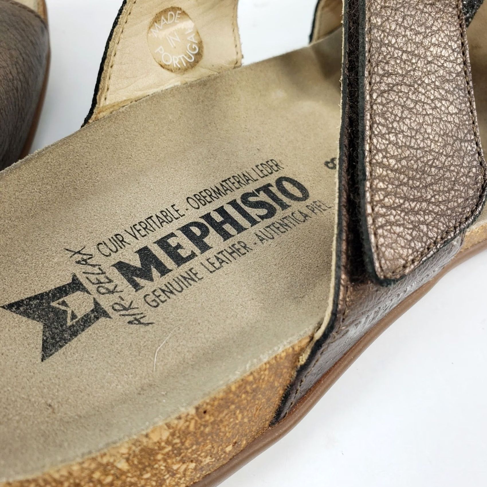 Mephisto Mephisto Sandals Strappy Jeweled Wedge Copper Women's US 7.5 EUR 38 Size US 8 / IT 38 - 4 Thumbnail