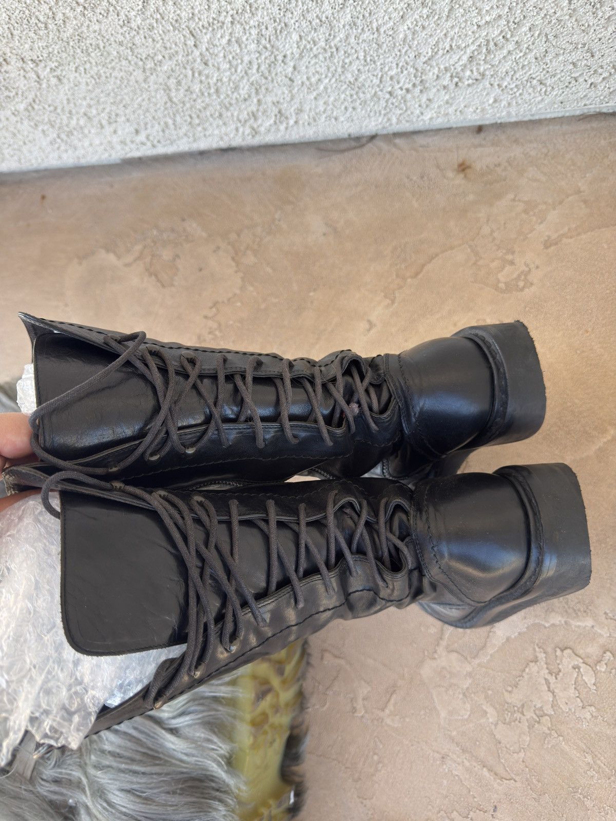 Ann Demeulemeester Ann Demeulemeester 2011? OG higher back lace boots Size US 7 / EU 40 - 4 Thumbnail