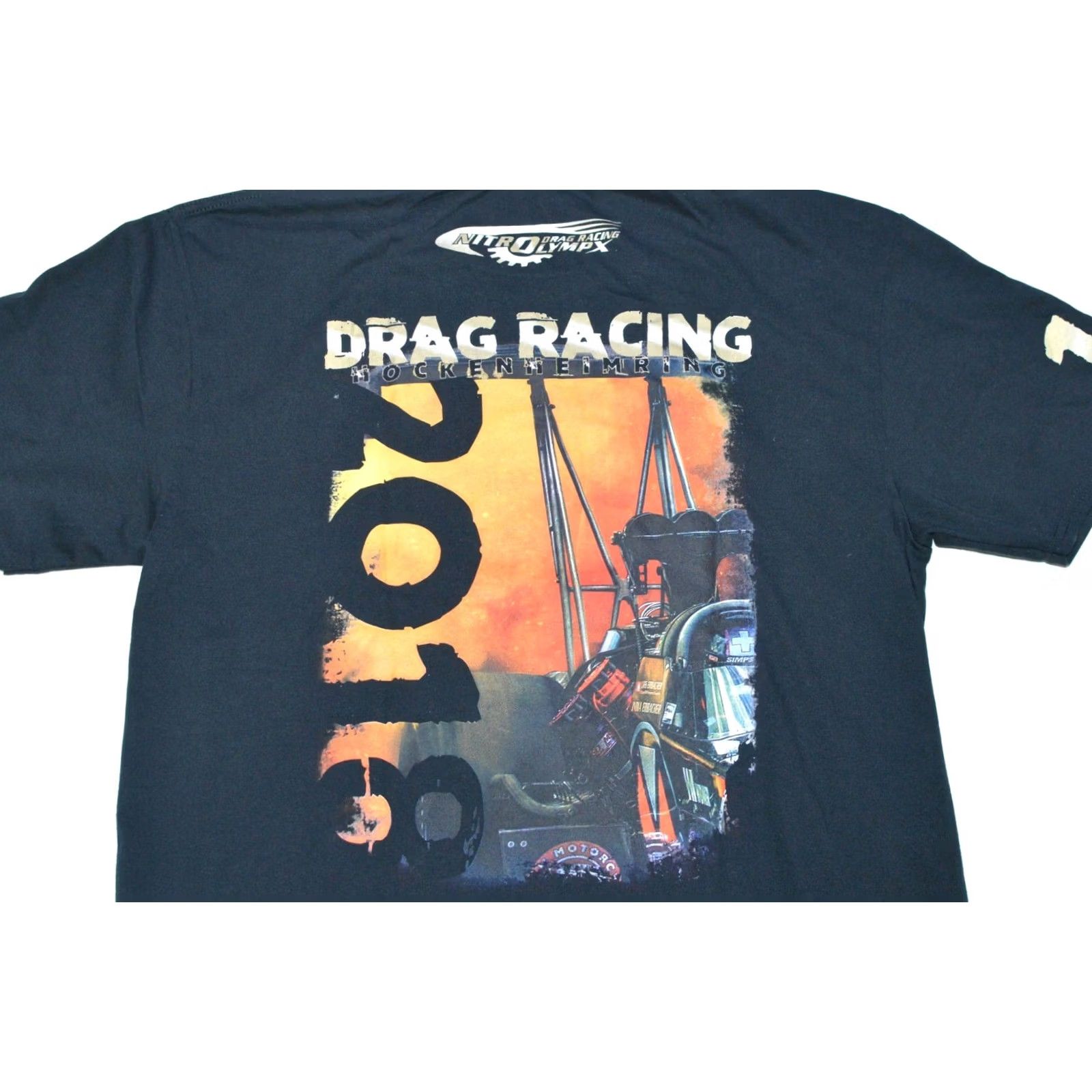 Vintage Hockenheimring Men's T-Shirt Shirt Short Sleeve Cotton Graphic Black XL Nitro Drag Racing Size US XL / EU 56 / 4 - 8 Thumbnail