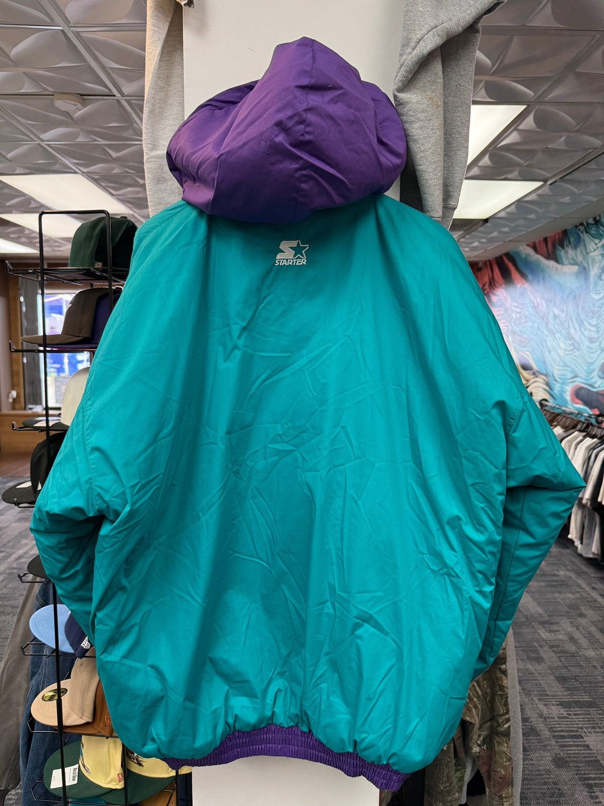 Vintage Vintage Charlotte Hornets Big Shot Starter Jacket Size US XXL / EU 58 / 5 - 2 Thumbnail