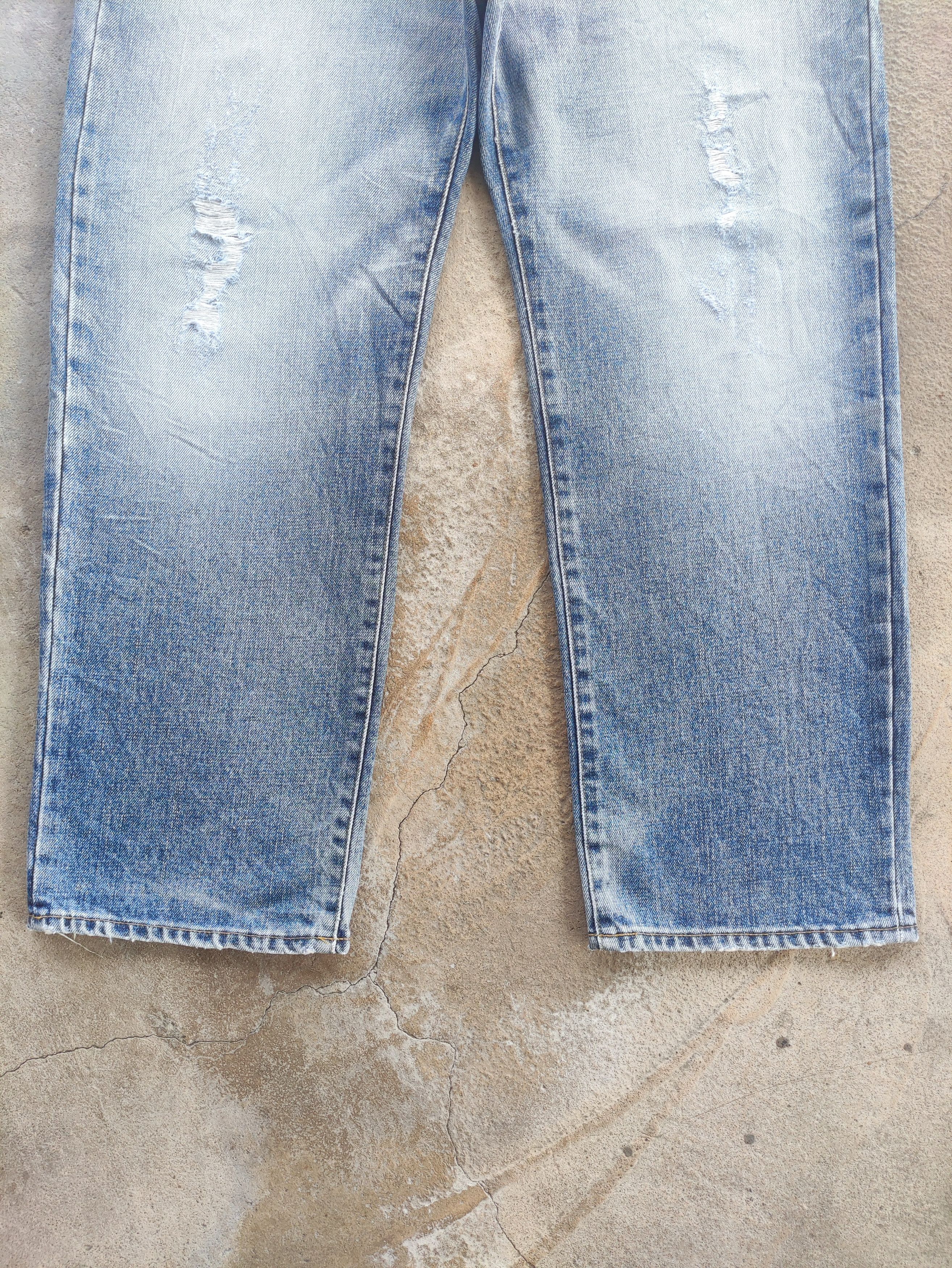 Japanese Brand Vintage Japanese Brand Baggy Denim Distressed Faded Pants Size US 36 / EU 52 - 4 Thumbnail