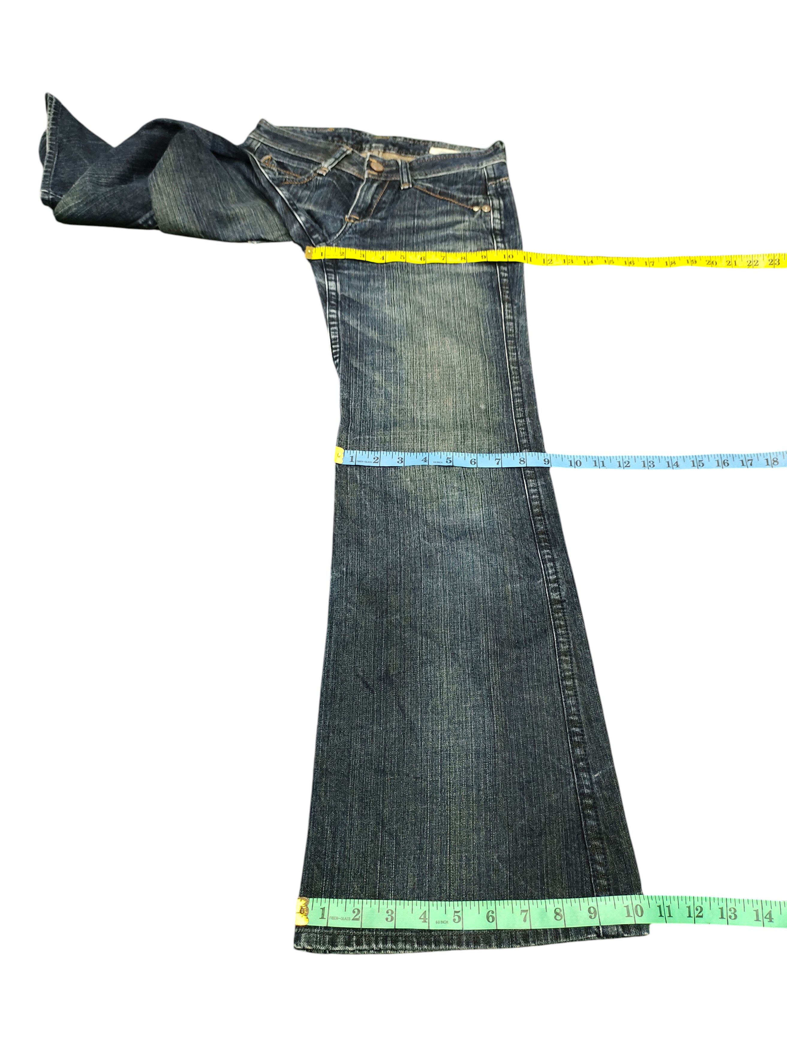 Le Grande Bleu (L.G.B.) Flare Jeans Brappers Embroidered Denim Bootcut Low Rise Size US 27 - 18 Thumbnail