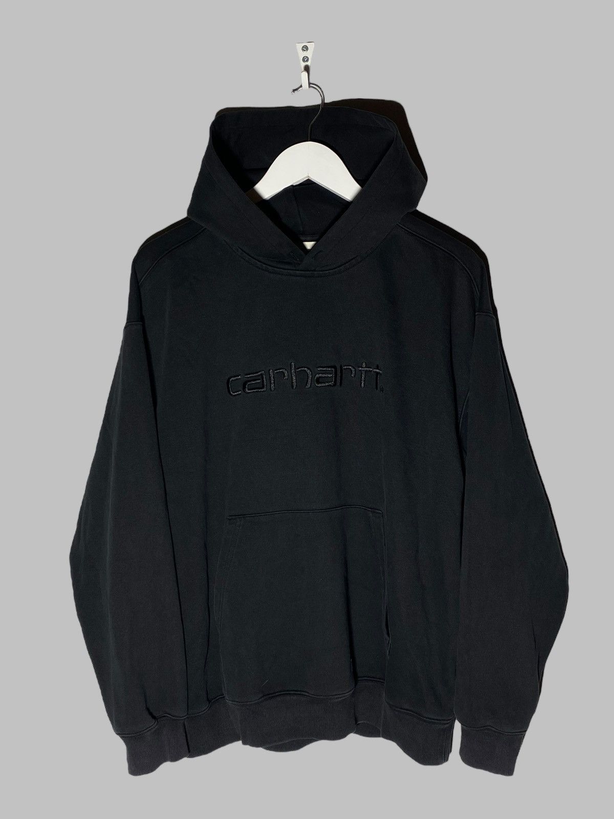 Carhartt Carhartt Hooded Sweatshirt Embroidered Logo Total Black USA Size US M / EU 48-50 / 2 - 1 Thumbnail