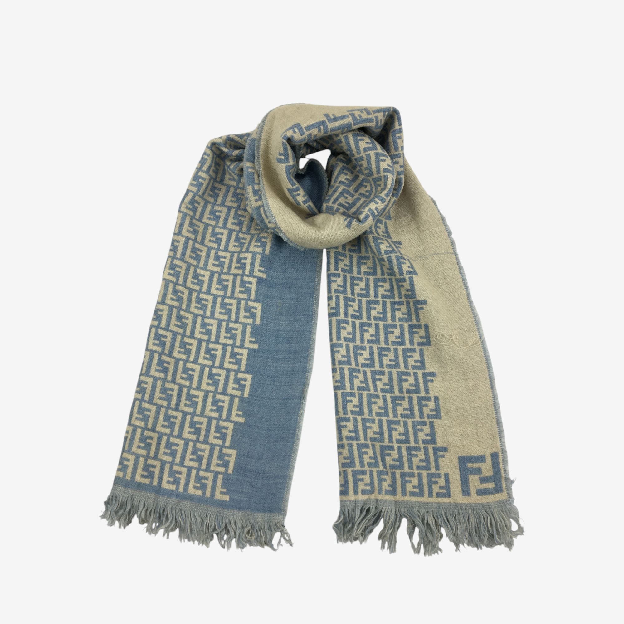 Vintage Fendi Scarf Muffler Wool Cashmere Scarves