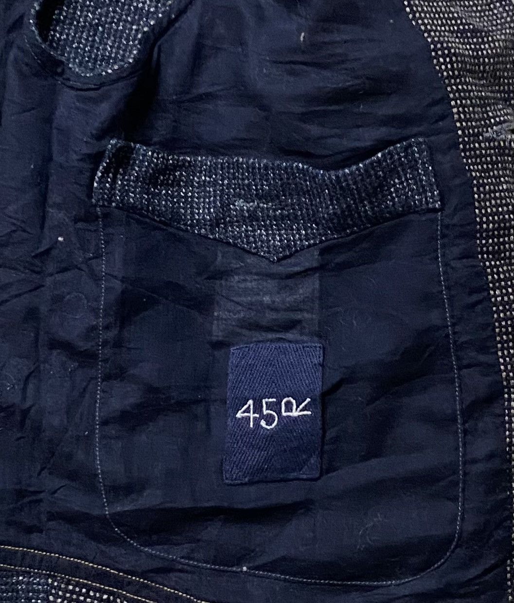 45rpm 45 RPM Indigo Blue Japan Vest jacket workwear Size US S / EU 44-46 / 1 - 5 Thumbnail