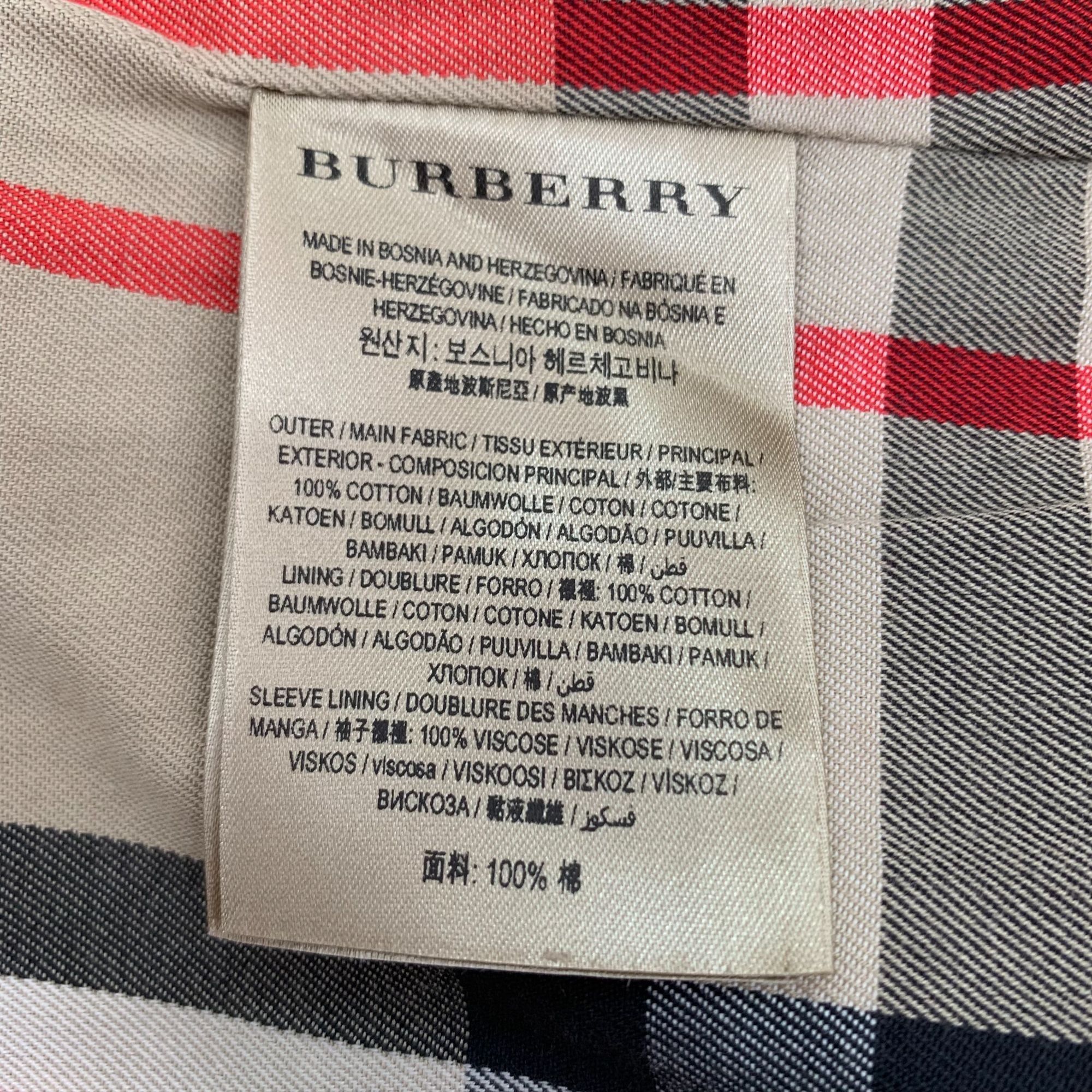 Burberry Burberry Brown Cotton Double-Breasted Trench Coat with Belt Size M / US 6-8 / IT 42-44 - 3 Thumbnail