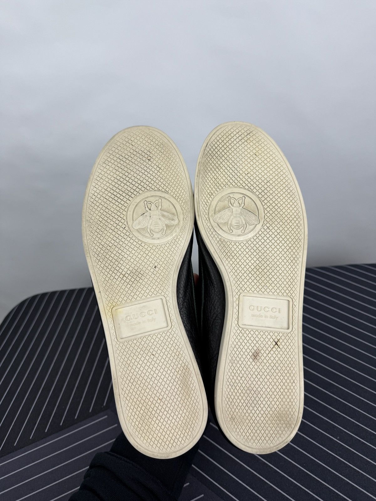 Gucci 🇮🇹 Gucci Leather Falacer Web Sneakers Made in Italy Rare Size US 8 / EU 41 - 8 Thumbnail