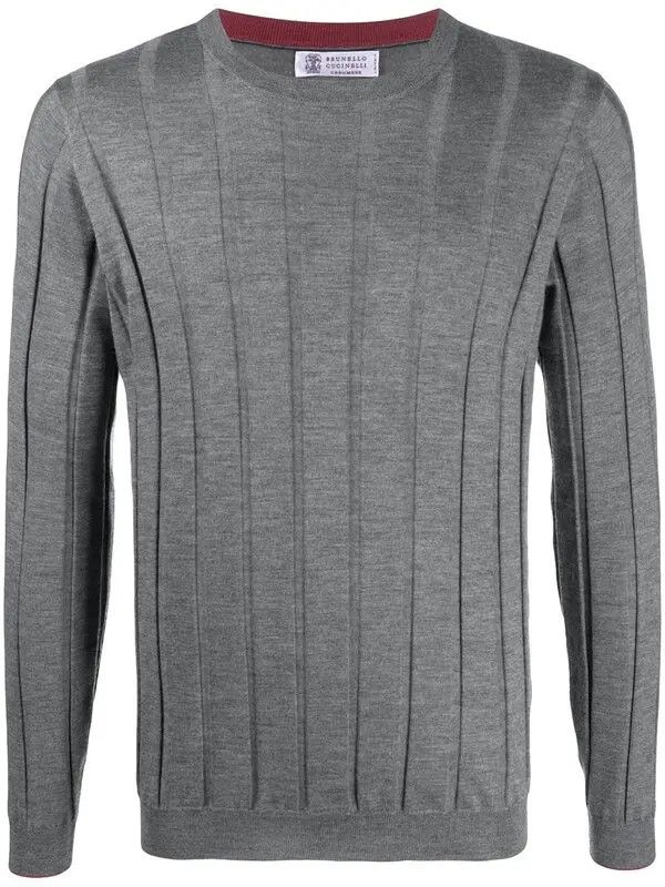 Brunello Cucinelli o1y0526 Crewneck Sweater in Gray Size US S / EU 44-46 / 1 - 1 Thumbnail