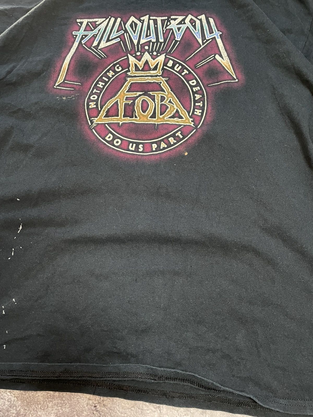 Band Tees Fall Out Boy RARE Saved Latin Tee VNTG 2000s Pop Punk Emo Size US XXL / EU 58 / 5 - 6 Thumbnail