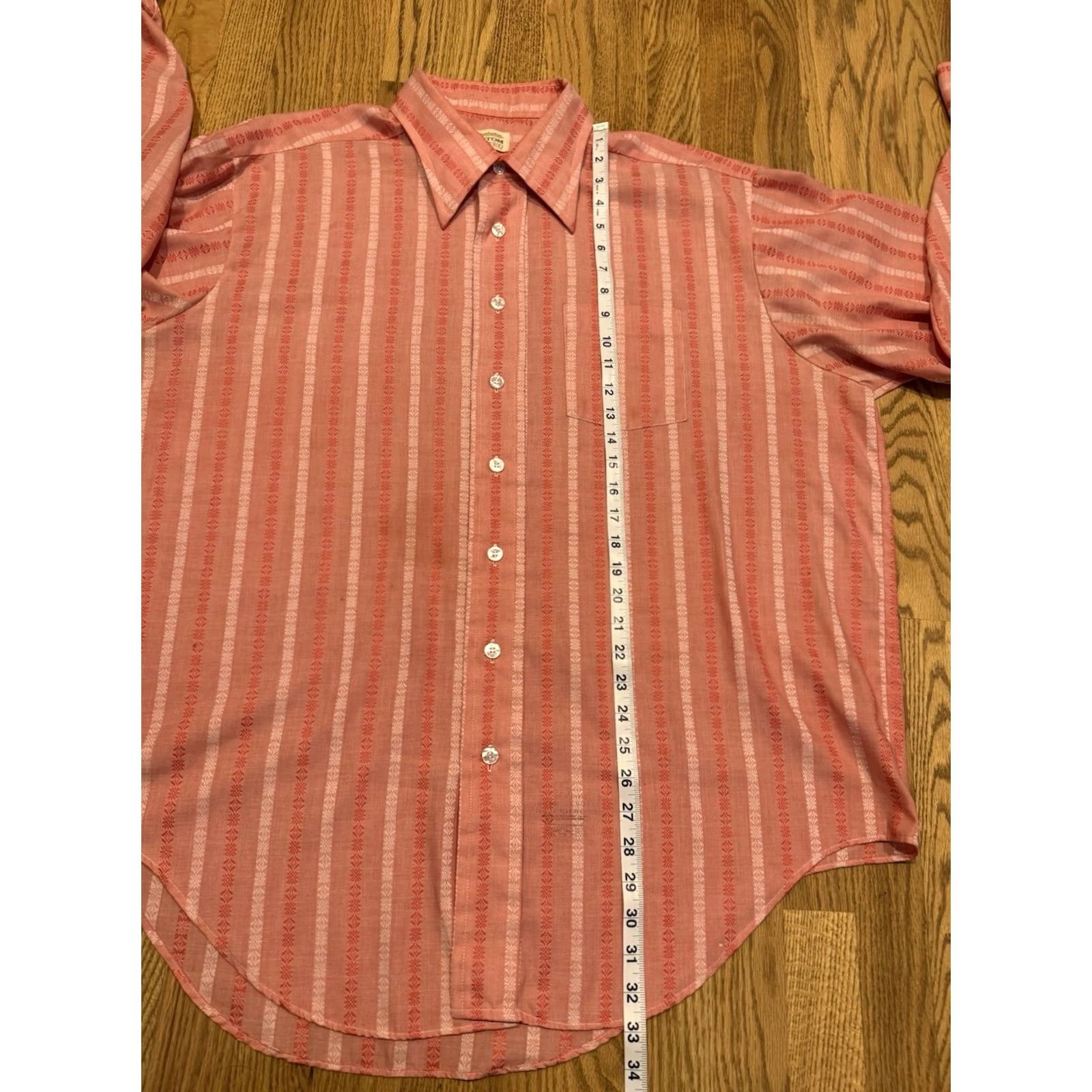 Vintage VINTAGE Manhattan Button-Up Shirt Men’s 2XL Pink Striped Cotton Collared Long Sleeve 70s 80s Retro Disco Pockets Size US XXL / EU 58 / 5 - 5 Thumbnail