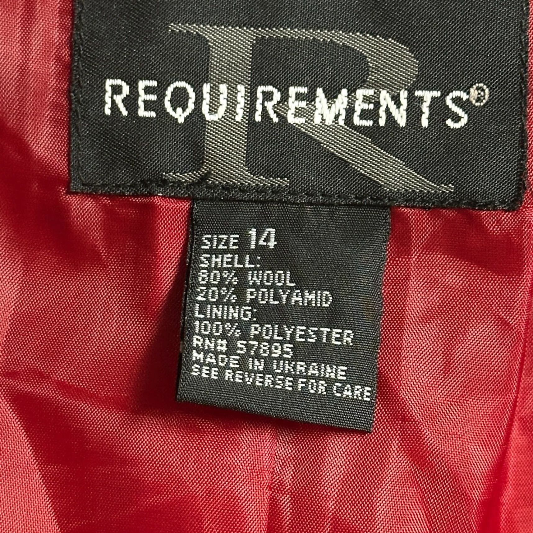 Vintage VINTAGE Requirements Blazer Women 14 Wool Blend Office Classic Tailored 80s 90s Red Women Size XL / US 12-14 / IT 48-50 - 6 Thumbnail