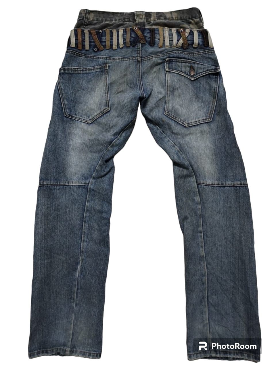 image of Archival Clothing x Distressed Denim Grailedvintage Japanese Double Waist Distressed Pants (Size 31