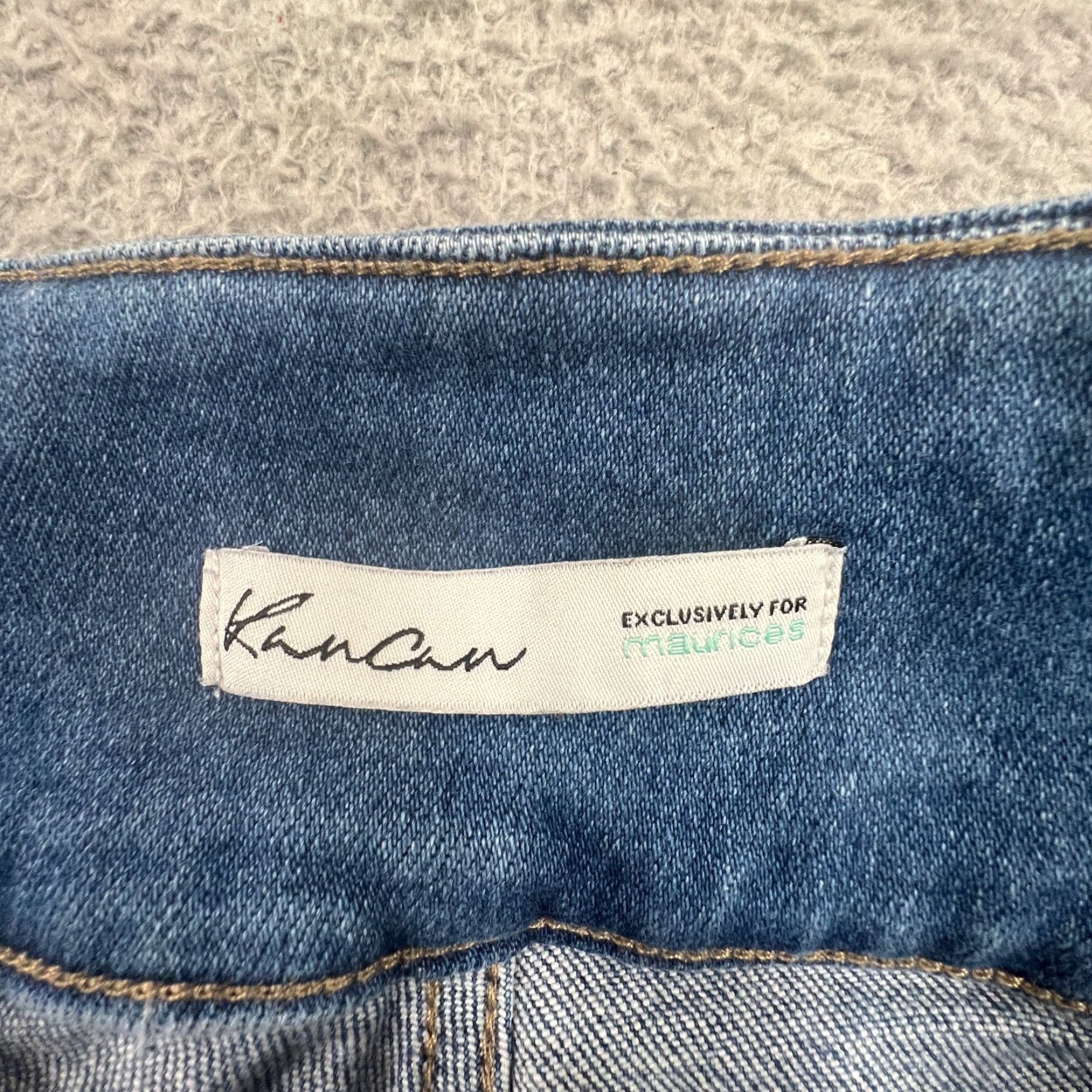 Vintage KanCan Jeans Womens High Rise Straight Light Wash Blue Denim 27 Regular Size 27" / US 4 / IT 40 - 5 Thumbnail
