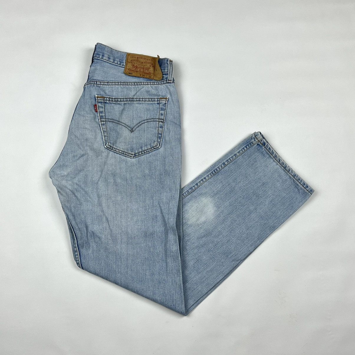 Japanese Brand × Levi's 🔥Vintage 34x32 Levis Denim 501 Made In Usa Jeans pants Size US 34 / EU 50 - 3 Thumbnail