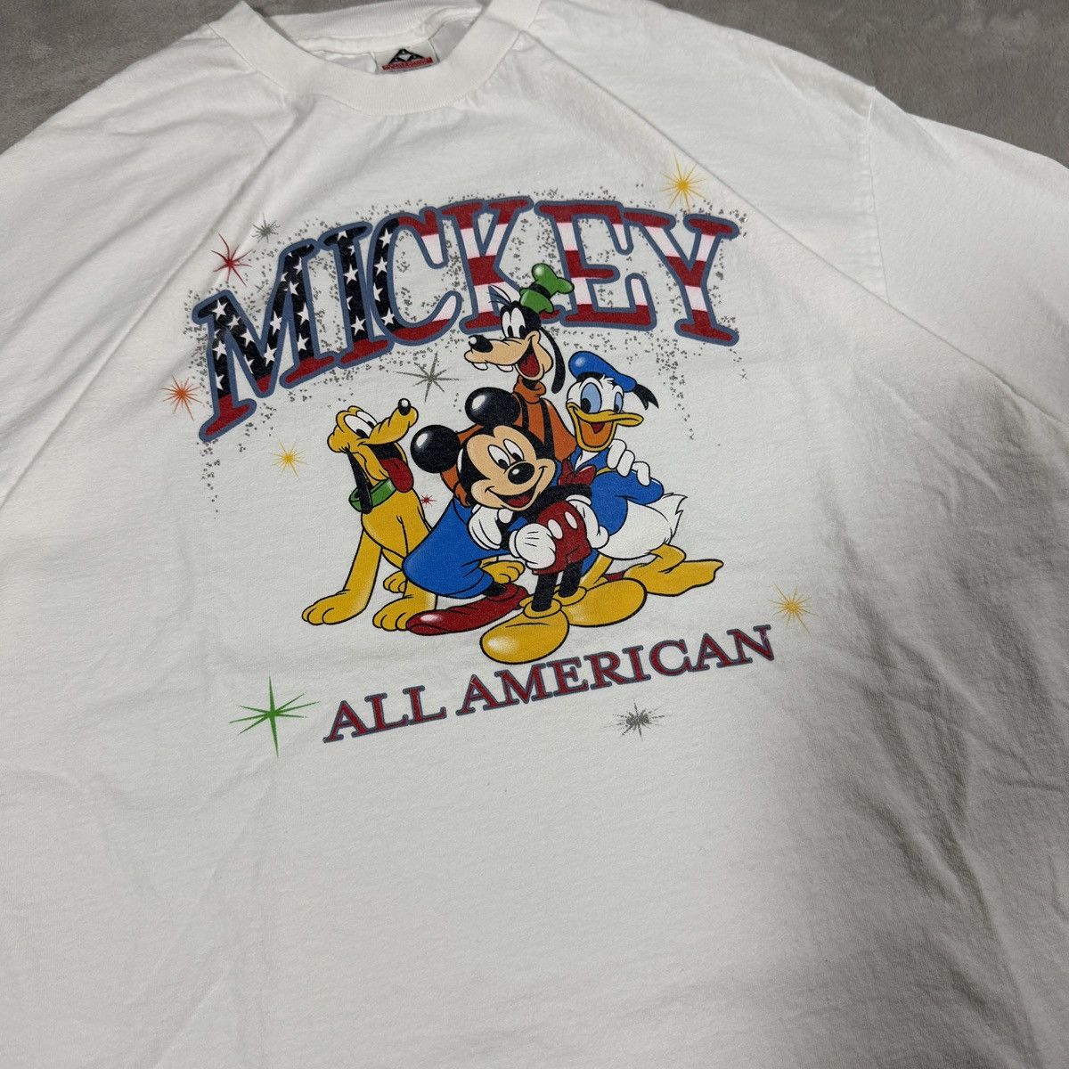 AAA Vintage Y2K AAA Mickey All American White T-Shirt Mens XL Size US XL / EU 56 / 4 - 3 Thumbnail