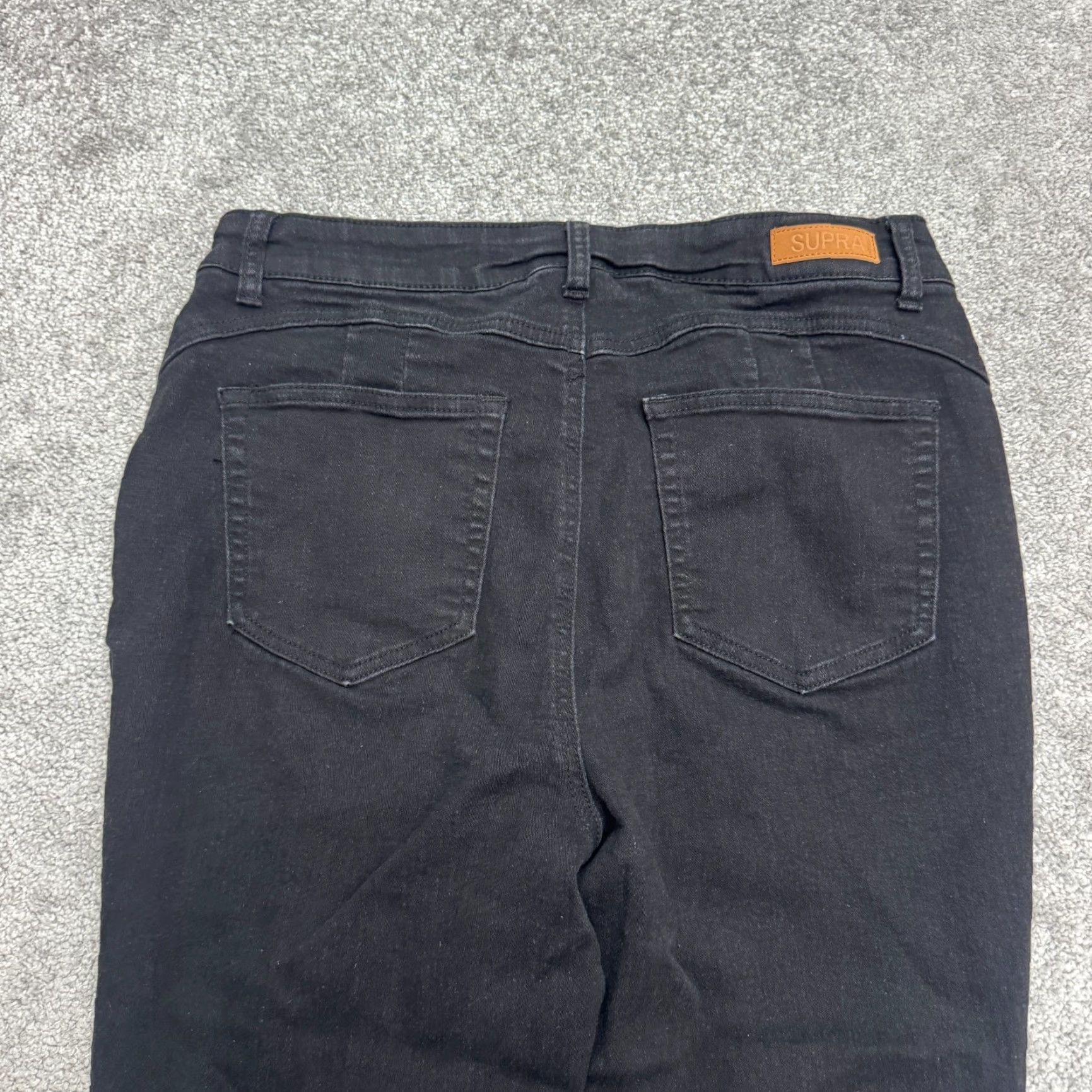 Supra SUPRA Denim High Rise Capri Jeans Womens 14 Black 32x20 Stretch Casual 5-Pocket Size 36" / US 14 / IT 50 - 4 Thumbnail