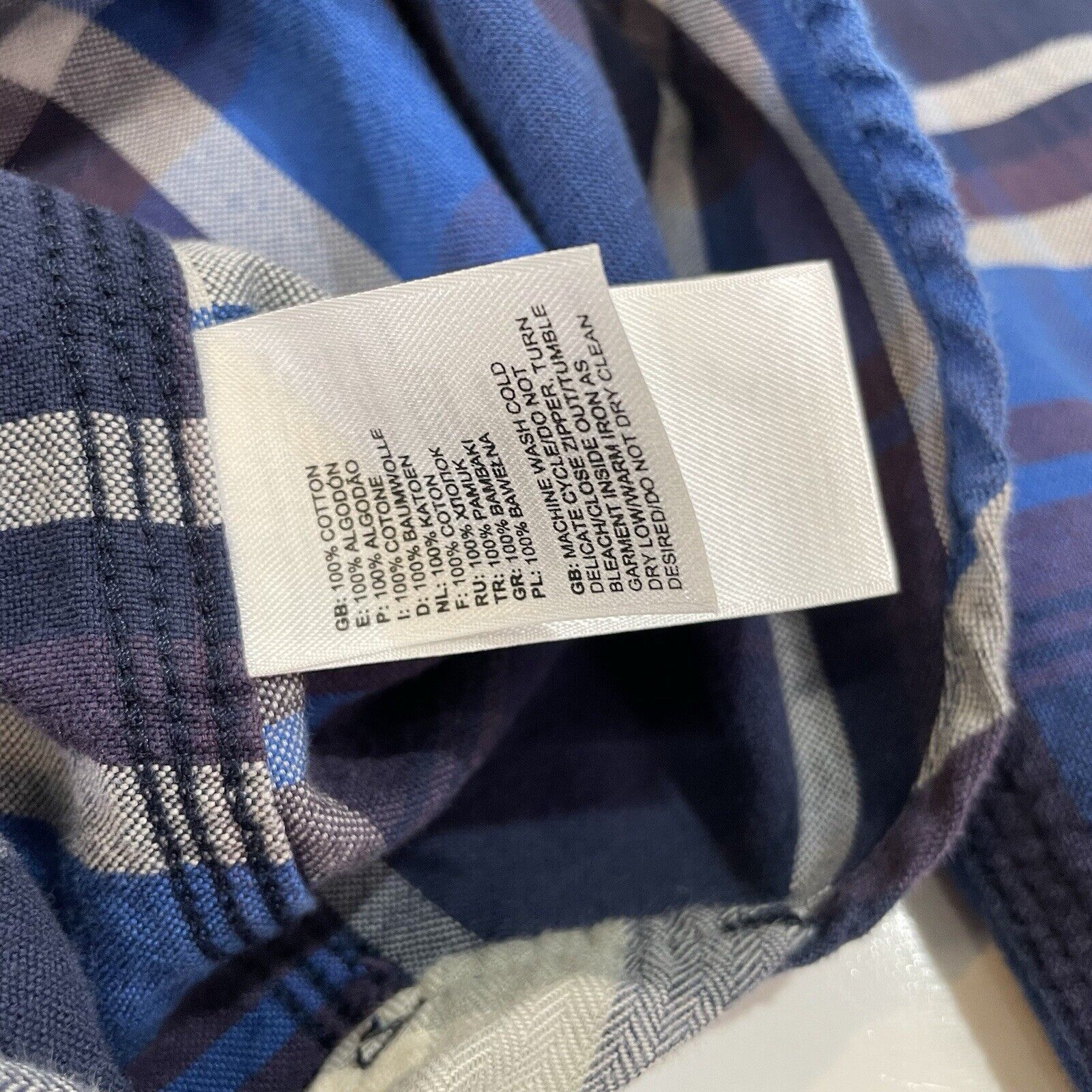The North Face The North Face Plaid Flannel Shirt Men's Blue Gray Cotton S Size US S / EU 44-46 / 1 - 6 Thumbnail
