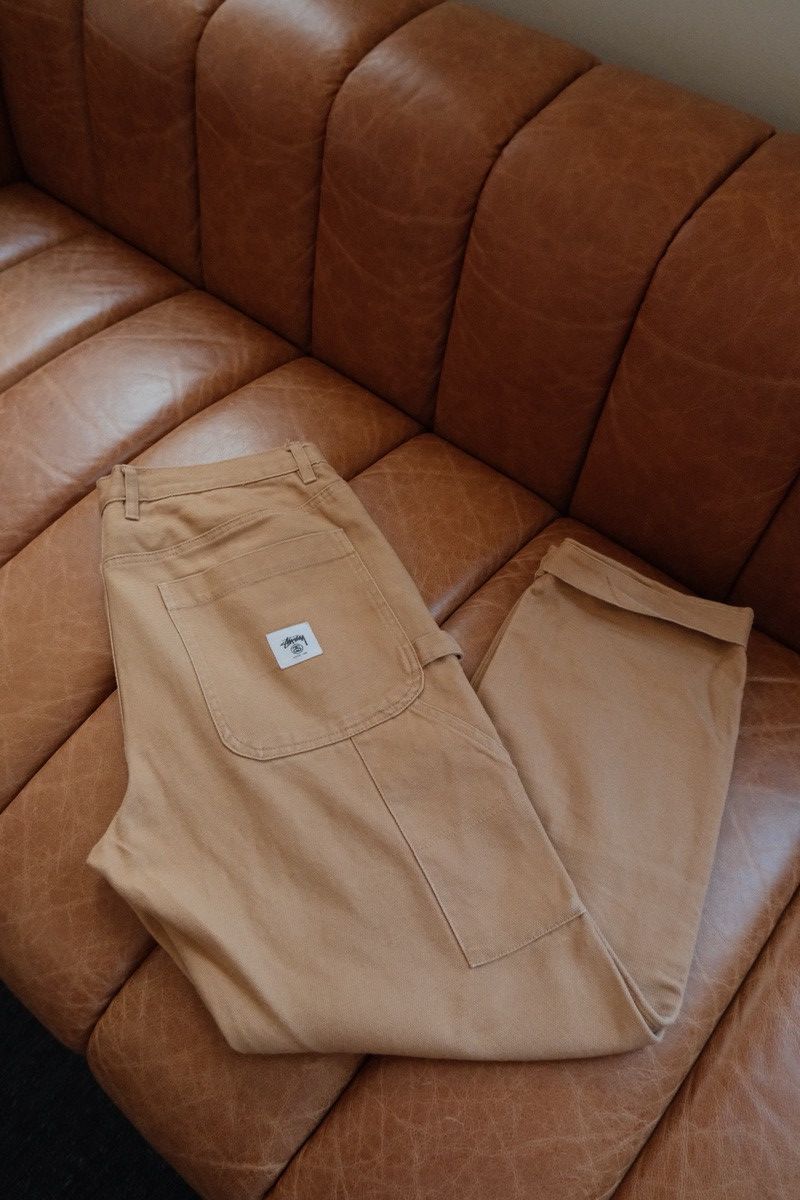 Stussy Beige Canvas Double Knee Pants Size US 34 / EU 50 - 2 Thumbnail