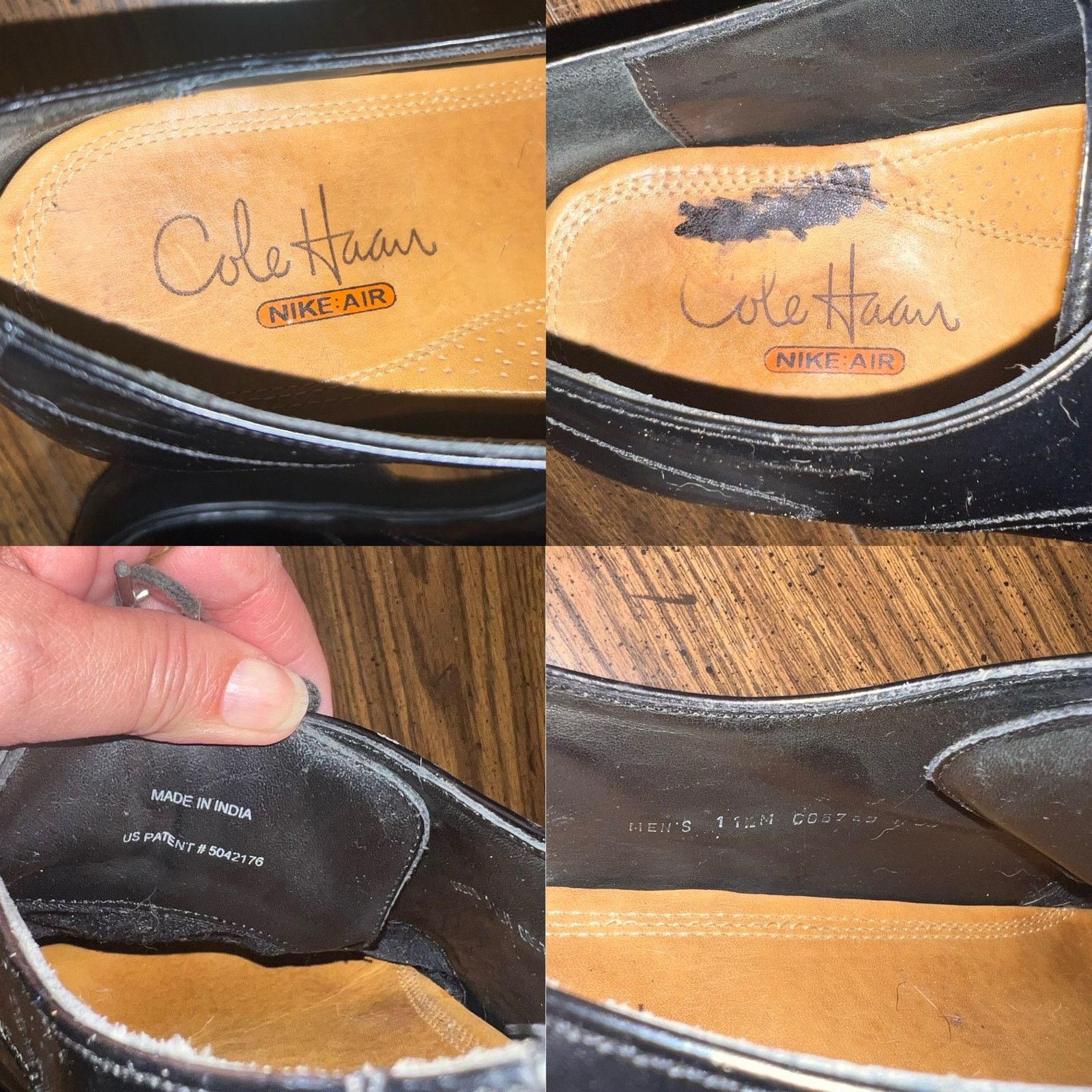 Cole Haan Cole Haan Men’s Nike Air Wallace Oxfords Shoes Black 11.5 Size US 11.5 / EU 44-45 - 8 Thumbnail