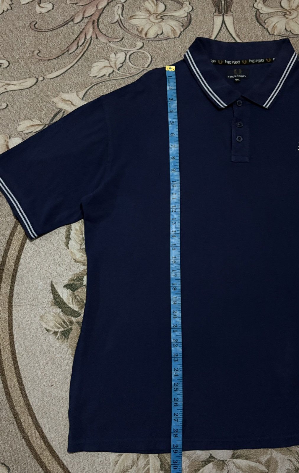 Designer FRED PERRY Big Logo Over Size Polo Tee Size US XXL / EU 58 / 5 - 11 Thumbnail