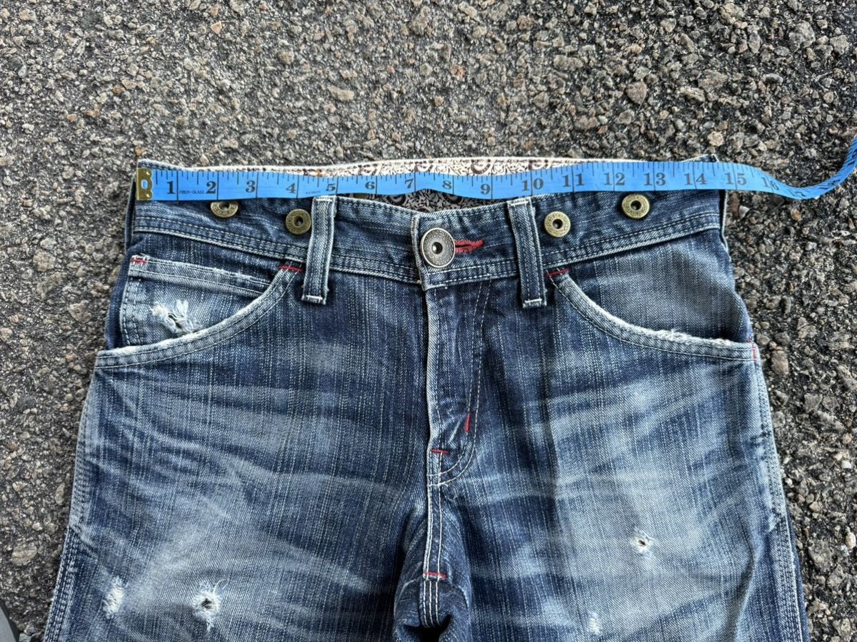 Edwin VINTAGE EDWIN FLARE FADED RIPPEP JEAN DENIM PANTS Size US 29 - 7 Thumbnail
