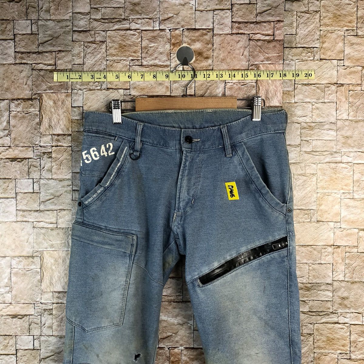 Japanese Brand Iz Frontier Blue Cargo Multipocket Pants #A968 Size US 32 / EU 48 - 4 Thumbnail
