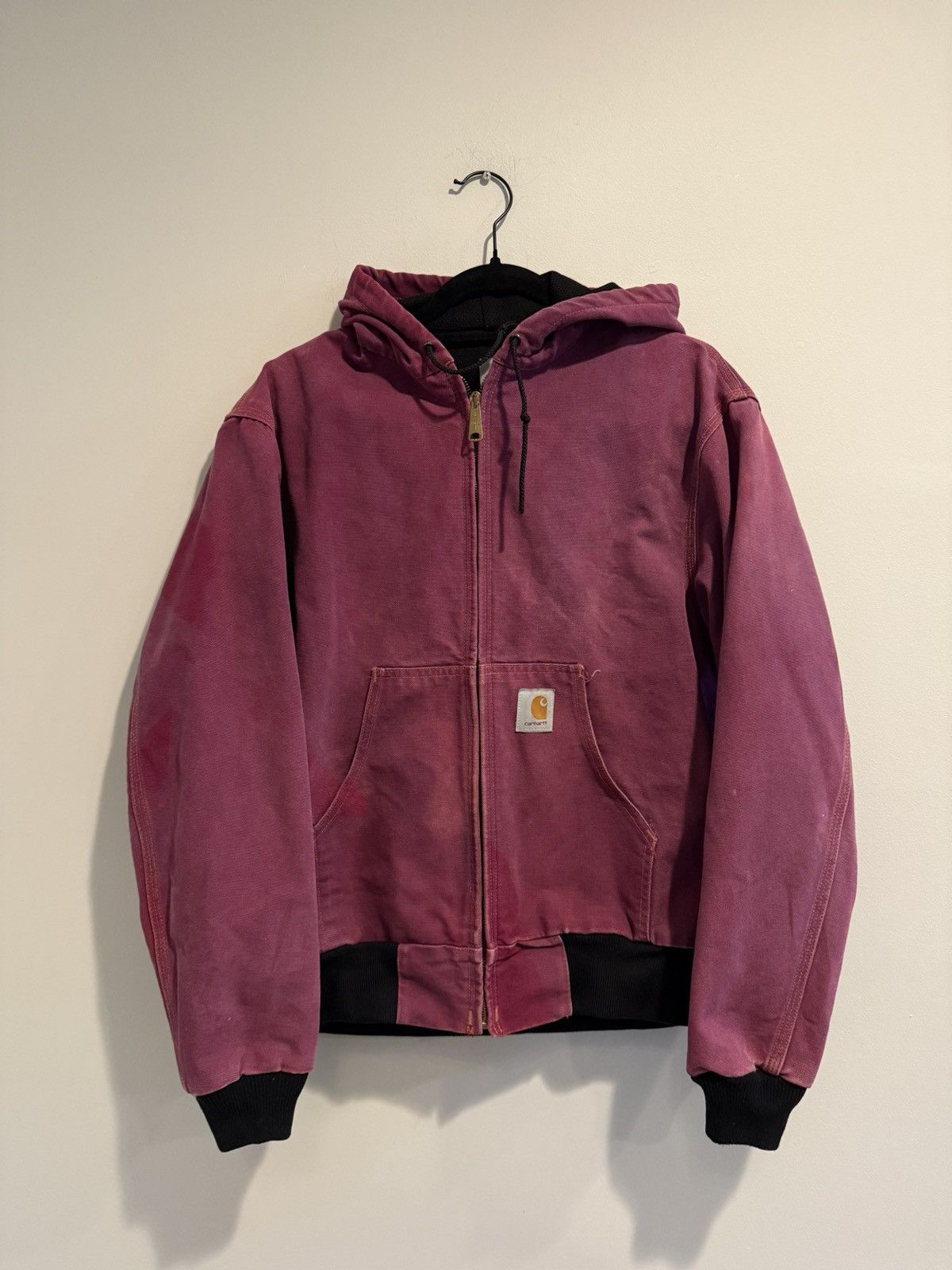 Carhartt Vintage Carhartt J03 Red Custom Dyed hoody jacket Size US M / EU 48-50 / 2 - 1 Thumbnail