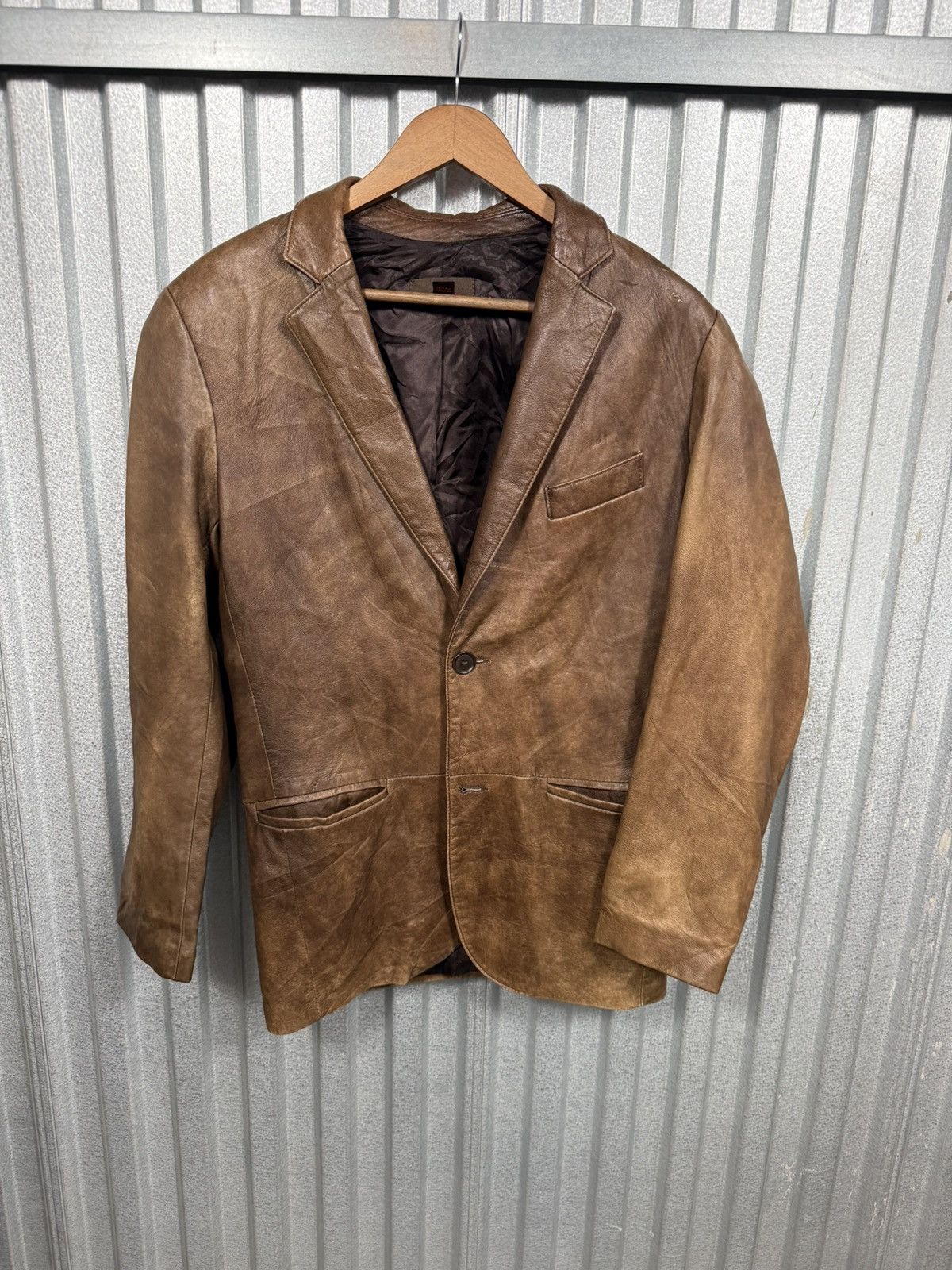 Danier Vintage Danier Leather Western Tuxedo Mocha Brown Jacket Size US XS / EU 42 / 0 - 6 Thumbnail