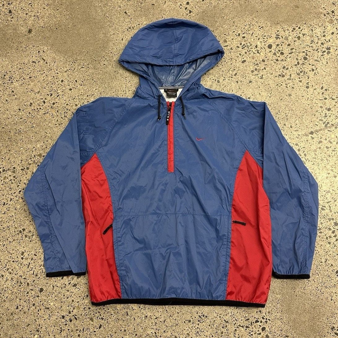 Nike × Vintage Vintage Nike Jacket Womens Medium Black Blue Windbreaker Size XL / US 12-14 / IT 48-50 - 1 Thumbnail