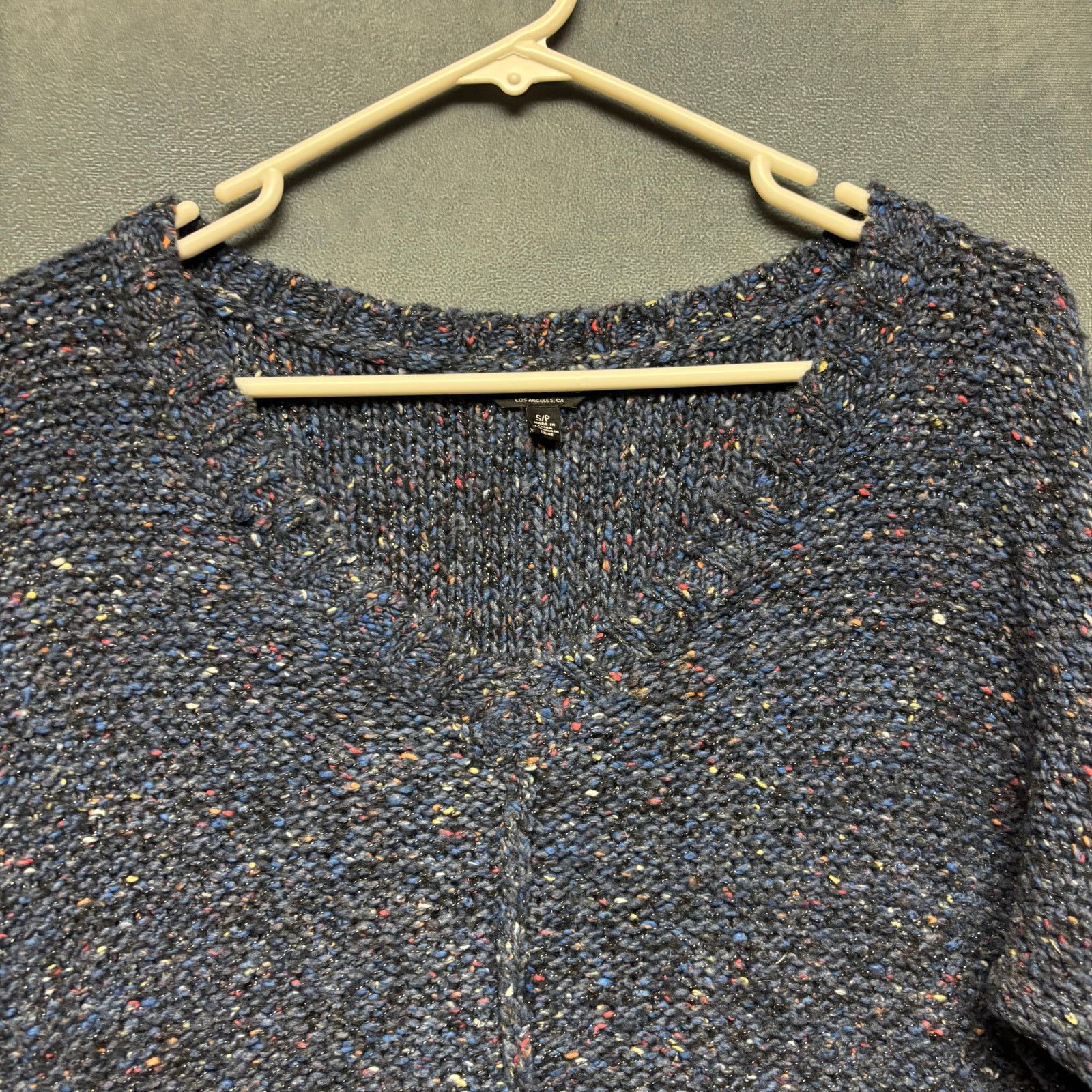 Lucky Brand Lucky Brand V Neck Knit Sweater Multicolor Speckled Wool BLD Size M / US 6-8 / IT 42-44 - 9 Thumbnail