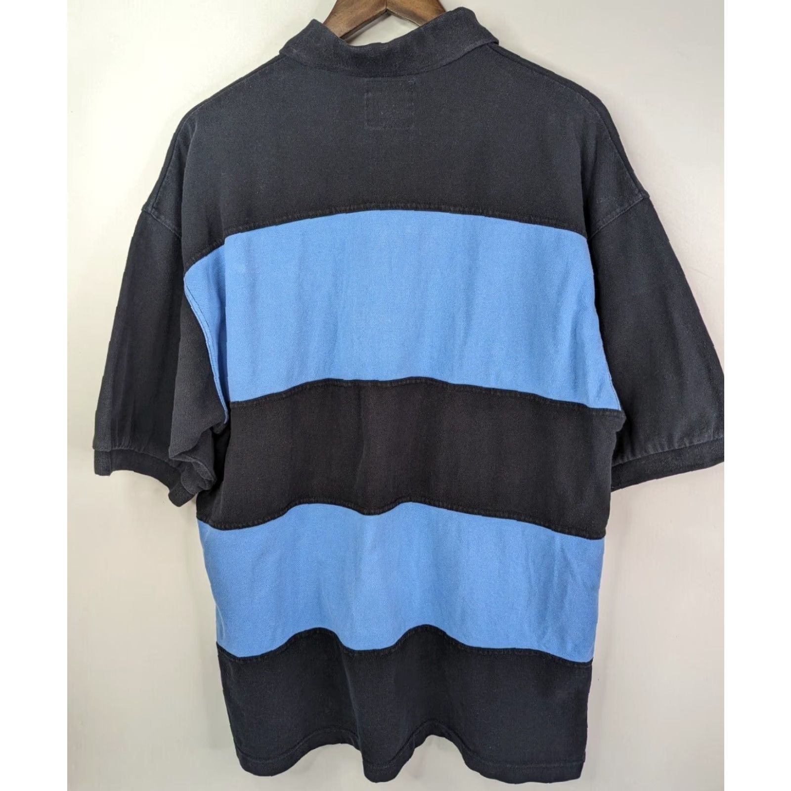 Vintage Cara Craft Polo Men 2XL Blue Stripe Rugby S/S Embroidered Crest Dublin Crest Shirt Size US XXL / EU 58 / 5 - 6 Thumbnail
