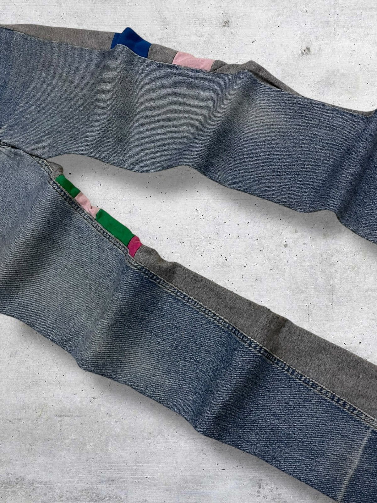 Japanese Brand H&+KB VINTAGE 1990S JAPAN DESIGNER DENIM REBUILD SWEATPANT Size US 28 / EU 44 - 5 Thumbnail
