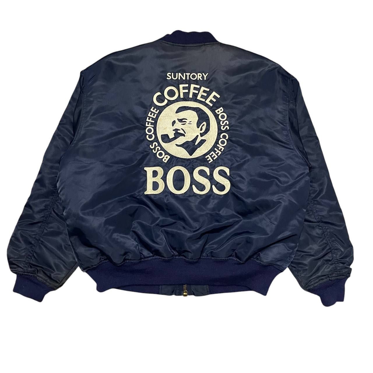 Japanese Brand Vintage Suntory Coffee Boss Embroidered Bomber Jacket Size US L / EU 52-54 / 3 - 1 Thumbnail
