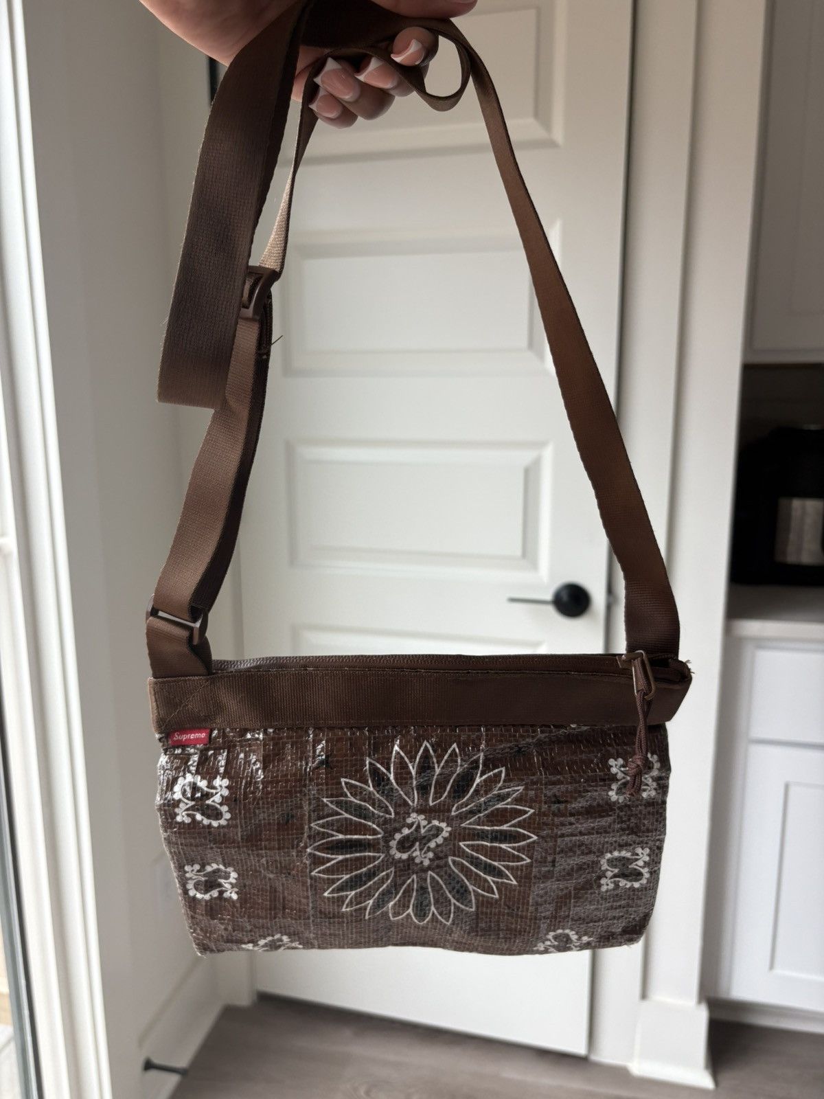 Supreme Supreme Bandana Tarp Side Bag Brown Size ONE SIZE - 7 Thumbnail