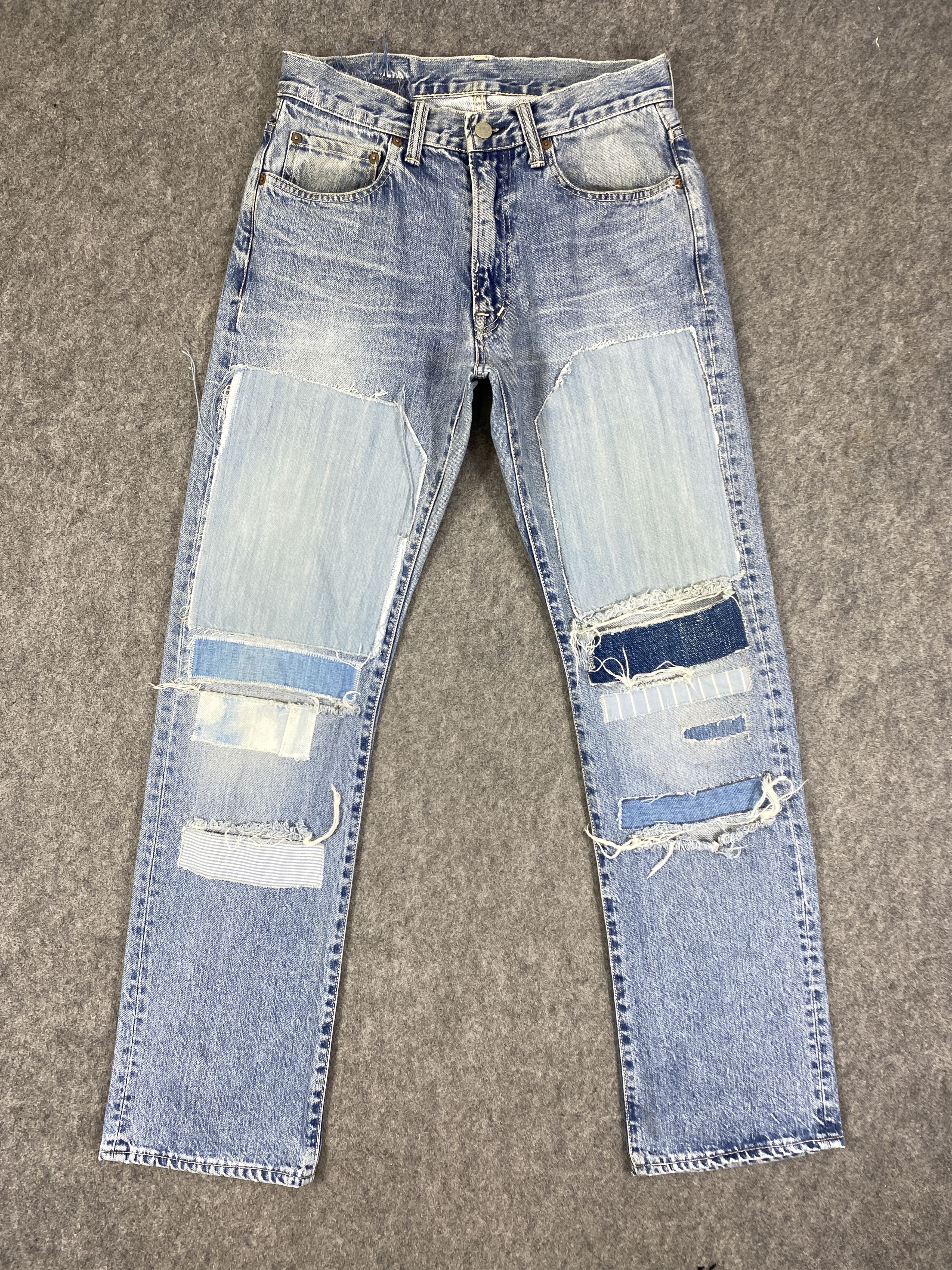 If Six Was Nine Vintage Blue Blue Patchwork Jeans 30x31 - JN3246 Size US 30 / EU 46 - 1 Thumbnail