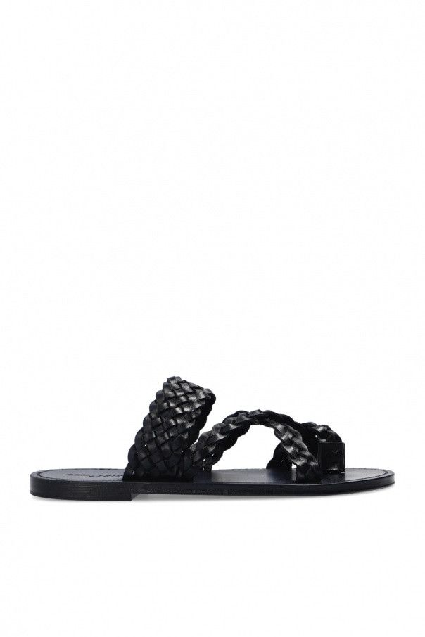 image of Saint Laurent Paris Oc11Z10524 Valda Slides In Black, Men's