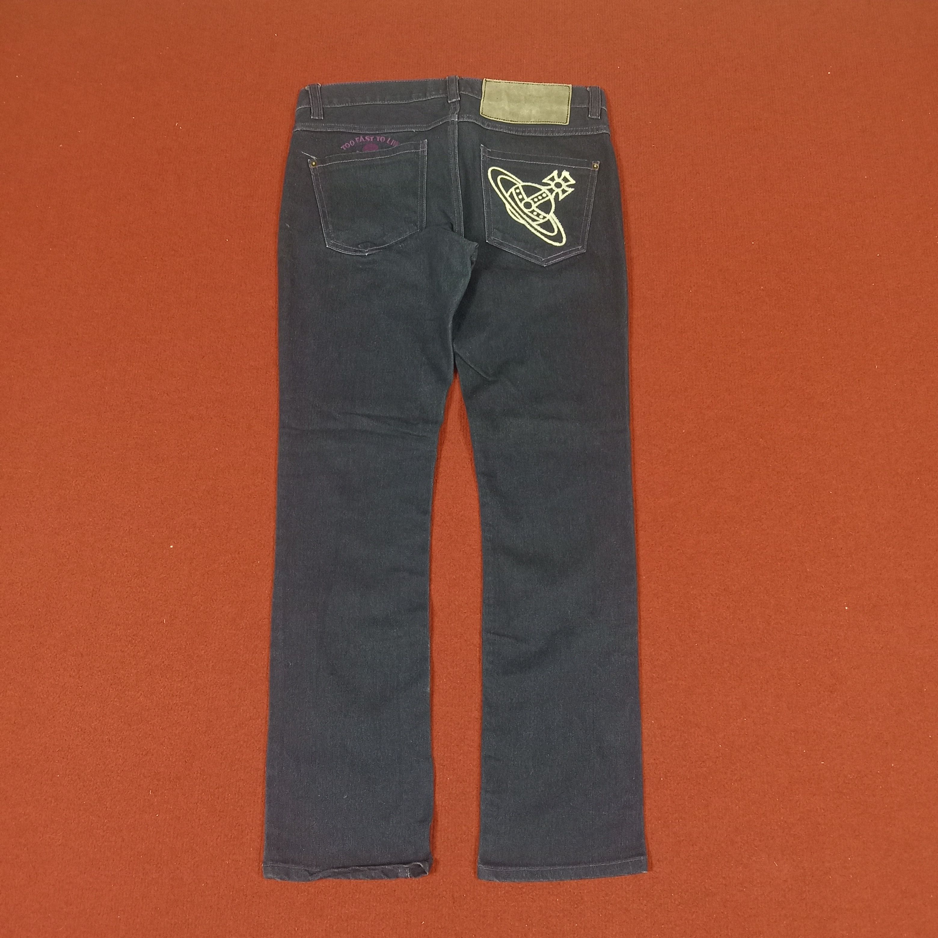Designer × Vivienne Westwood Vivienne Westwood Designer Punk Logo Design Pocket Jeans Size 31" - 1 Thumbnail