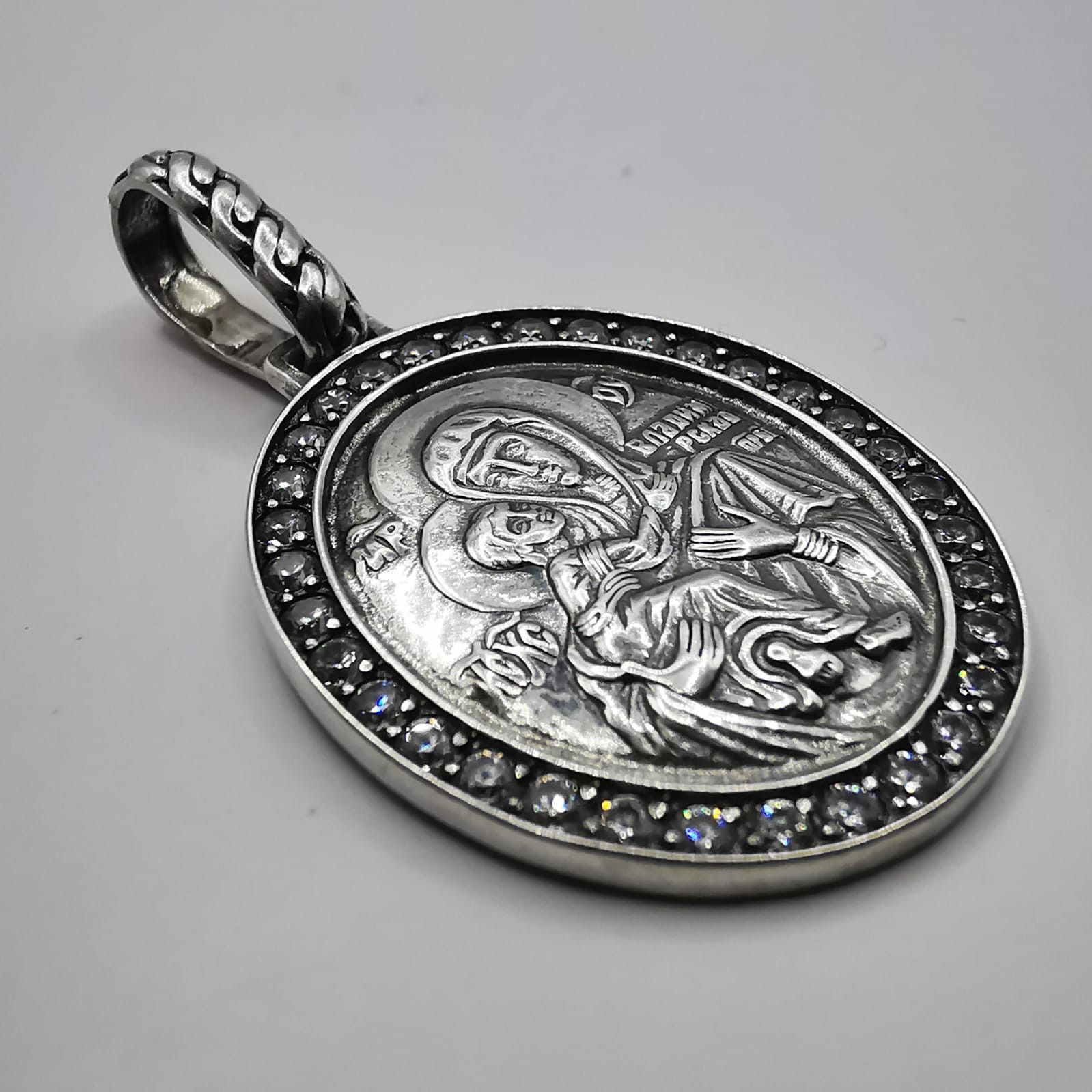 Sterling Silver Vintage Pendant Mother of God"925 Sterling Silver 3,62g Size ONE SIZE - 2 Thumbnail