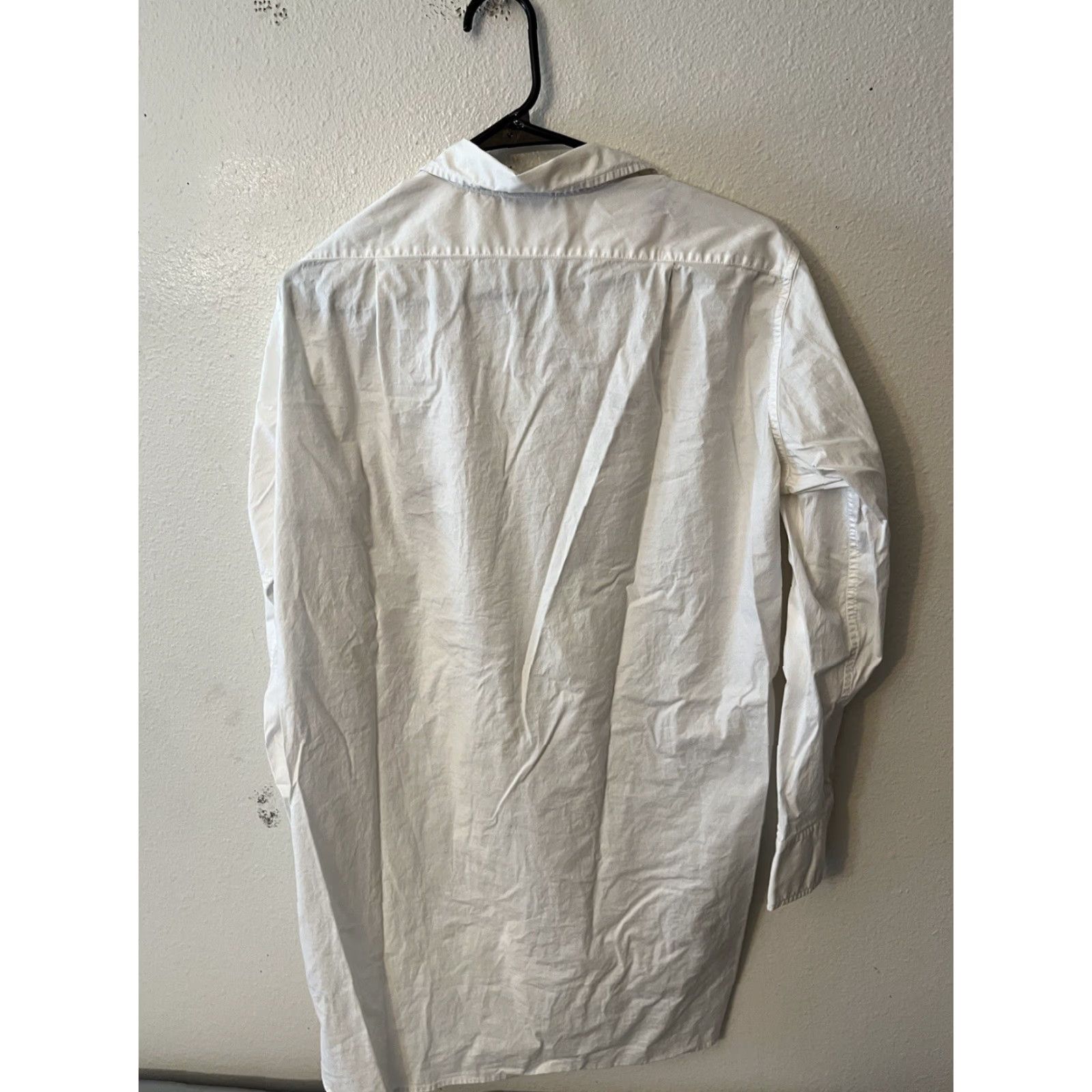 DKNY DKNYC White Tunic Shirt Long Sleeves Button Up Roll Tab Sleeve V-Neck Casual Womens Size S Size S / US 4 / IT 40 - 2 Thumbnail