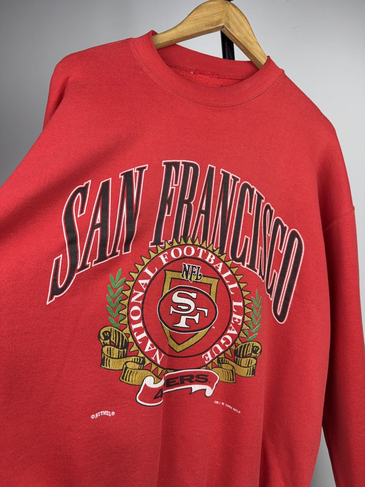 NFL Vintage 1993 49ers Nutmeg Mills Sweatshirt San Francisco NFL Size US XL / EU 56 / 4 - 4 Thumbnail