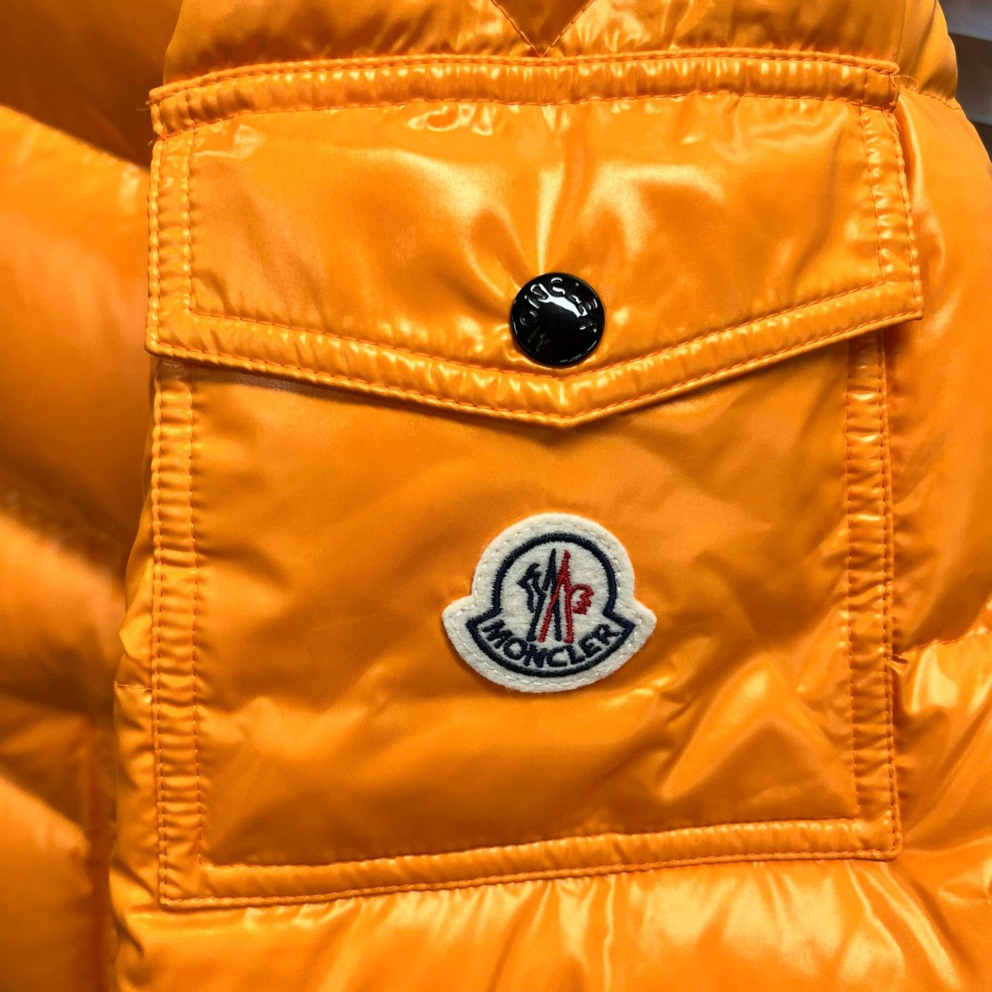 Moncler Moncler Men's Leanm Orange Down Jacket Size 4 New Size US L / EU 52-54 / 3 - 3 Thumbnail