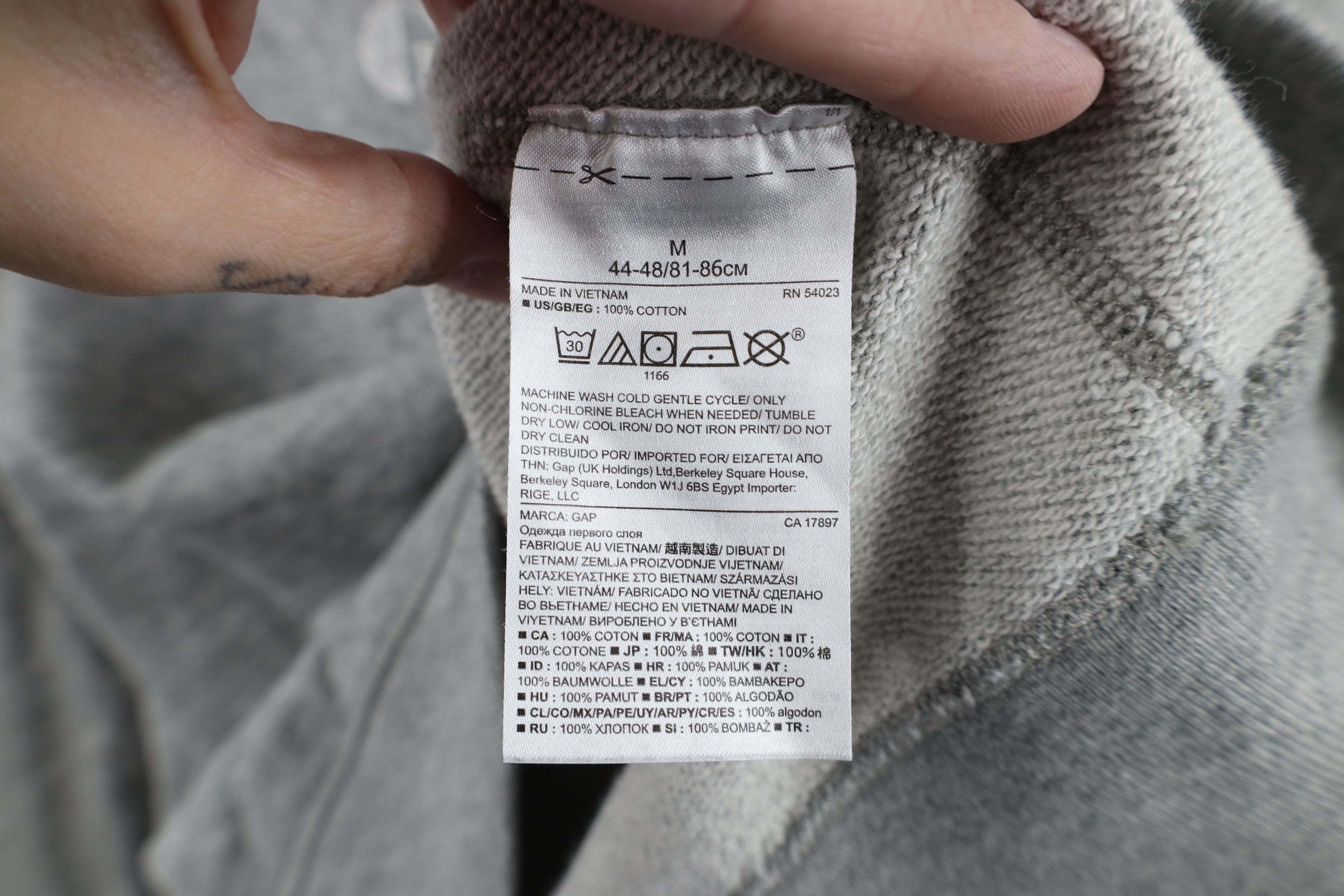 Gap Y2K Gap Stencil Stamp French Terry Sweatshirt Heather Gray Size US M / EU 48-50 / 2 - 7 Thumbnail