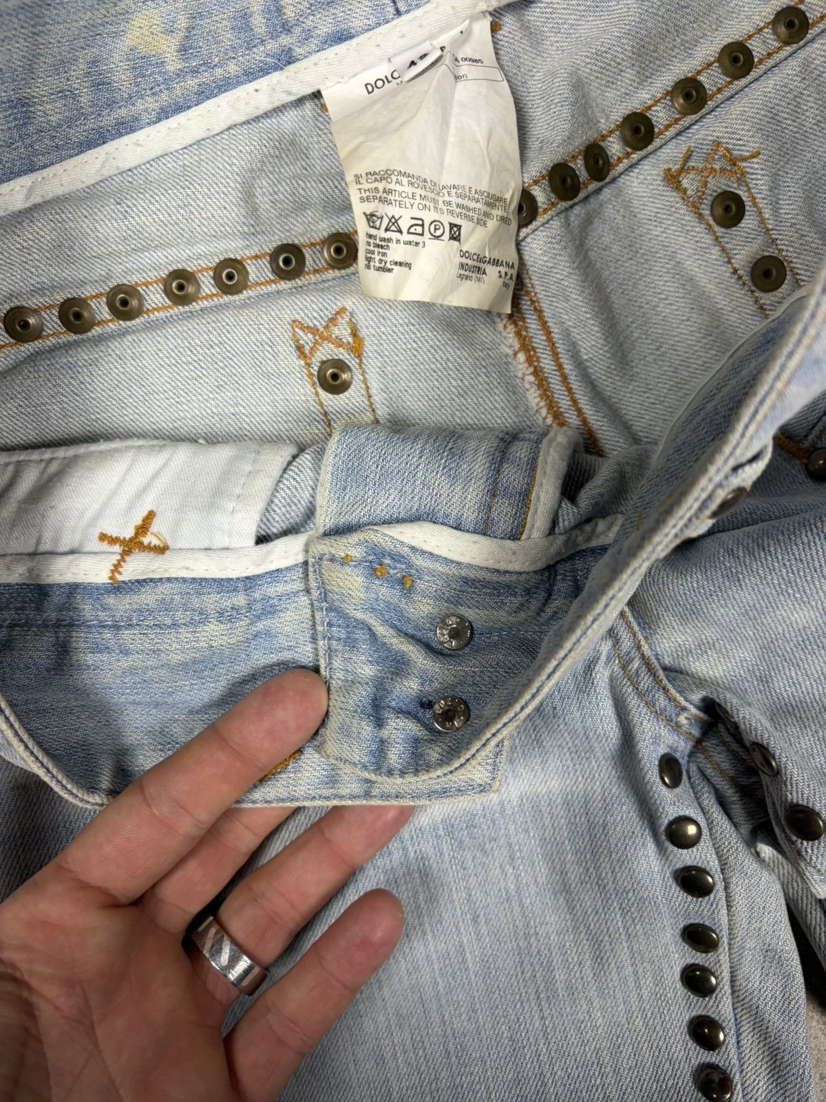 Dolce & Gabbana SS 2006 Dolce & Gabbana Studded Distressed Style Bootcut Size 28" / US 6 / IT 42 - 5 Thumbnail