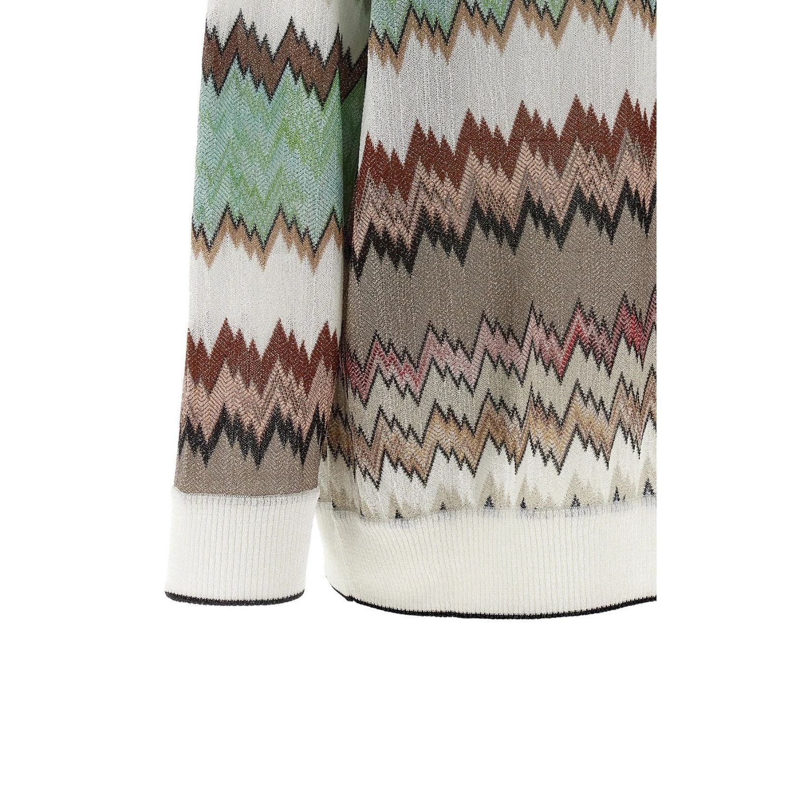Missoni MISSONI Zig Zag Multicolor Viscose Cardigan New & Authentic Size M / US 6-8 / IT 42-44 - 4 Thumbnail