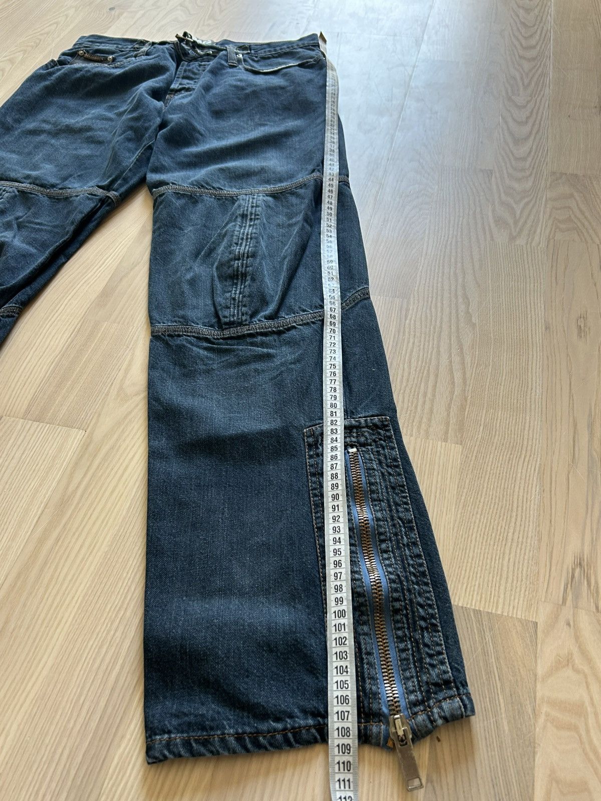 Dolce & Gabbana Dolce & Gabbana AW2004 Archive Bondage Zipper Flare Jeans Size US 33 - 11 Thumbnail