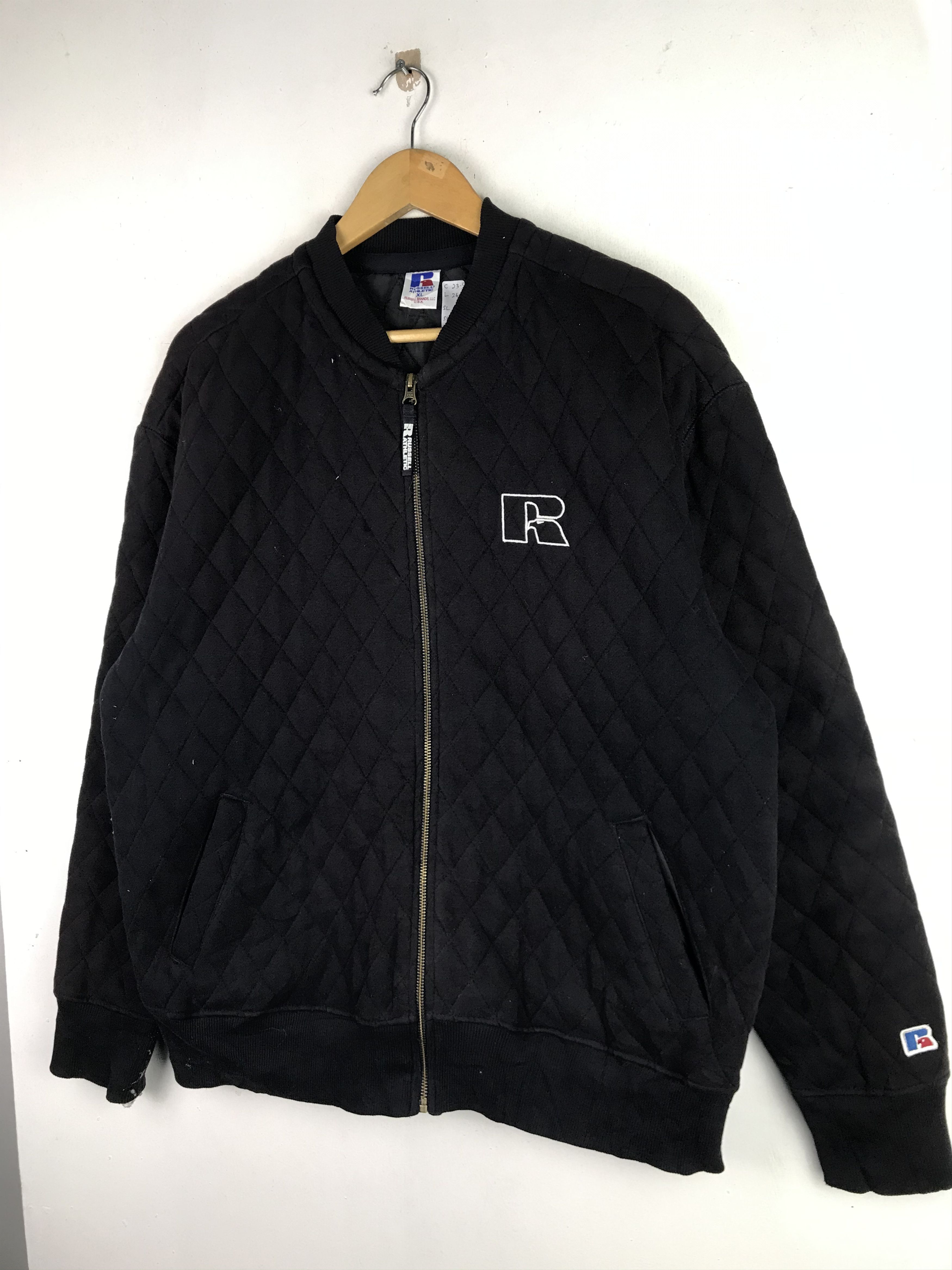 Russell Athletic Vintage Sunfaded Russell Athletic Full Zipper Bomber Jacket Size US XL / EU 56 / 4 - 5 Thumbnail
