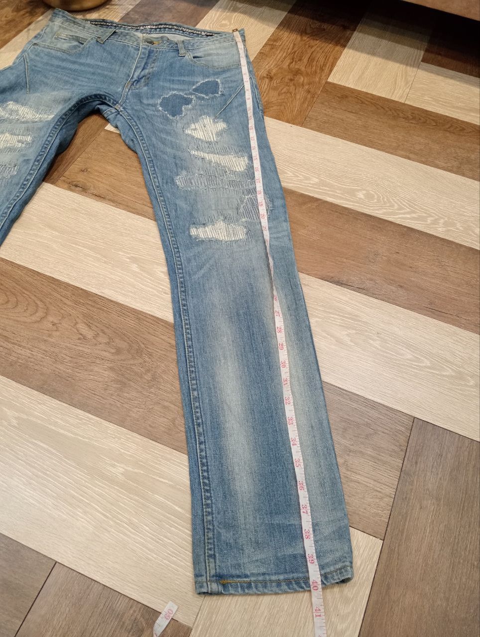 NANO universe × Number (N)ine NUMBER NINE JAPAN X NANO UNIVERSE BLUE DISTRESSED JEANS Size US 32 / EU 48 - 17 Thumbnail